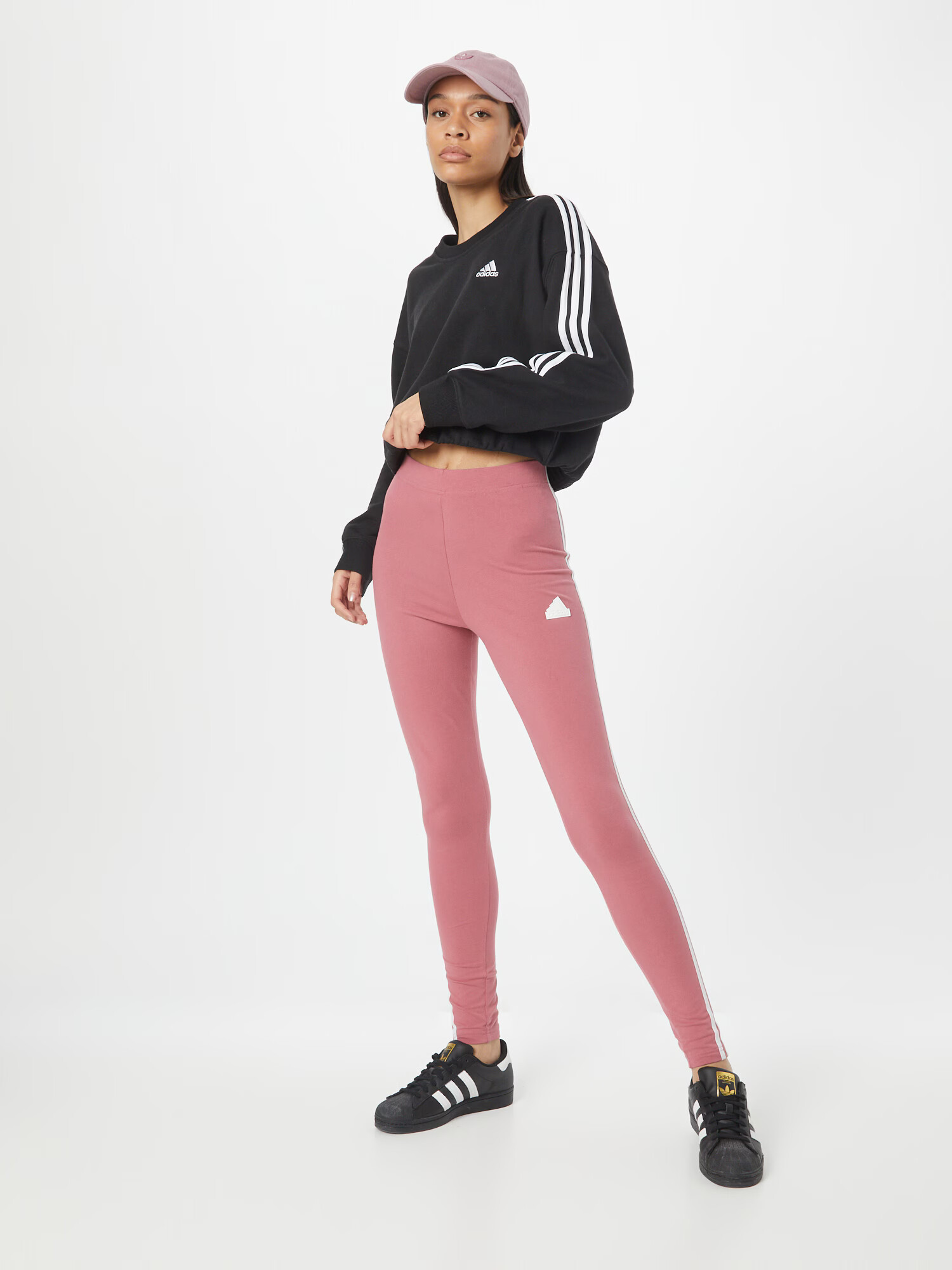 ADIDAS SPORTSWEAR Športna majica črna / bela - Pepit.si