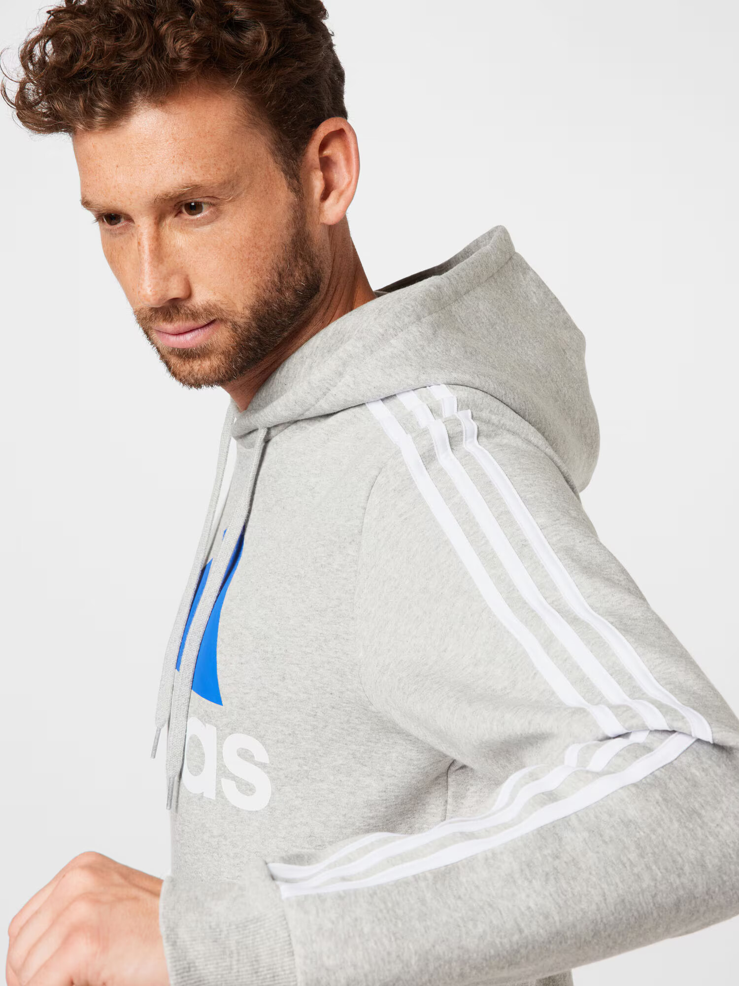 ADIDAS SPORTSWEAR Športna majica modra / pegasto siva / bela - Pepit.si