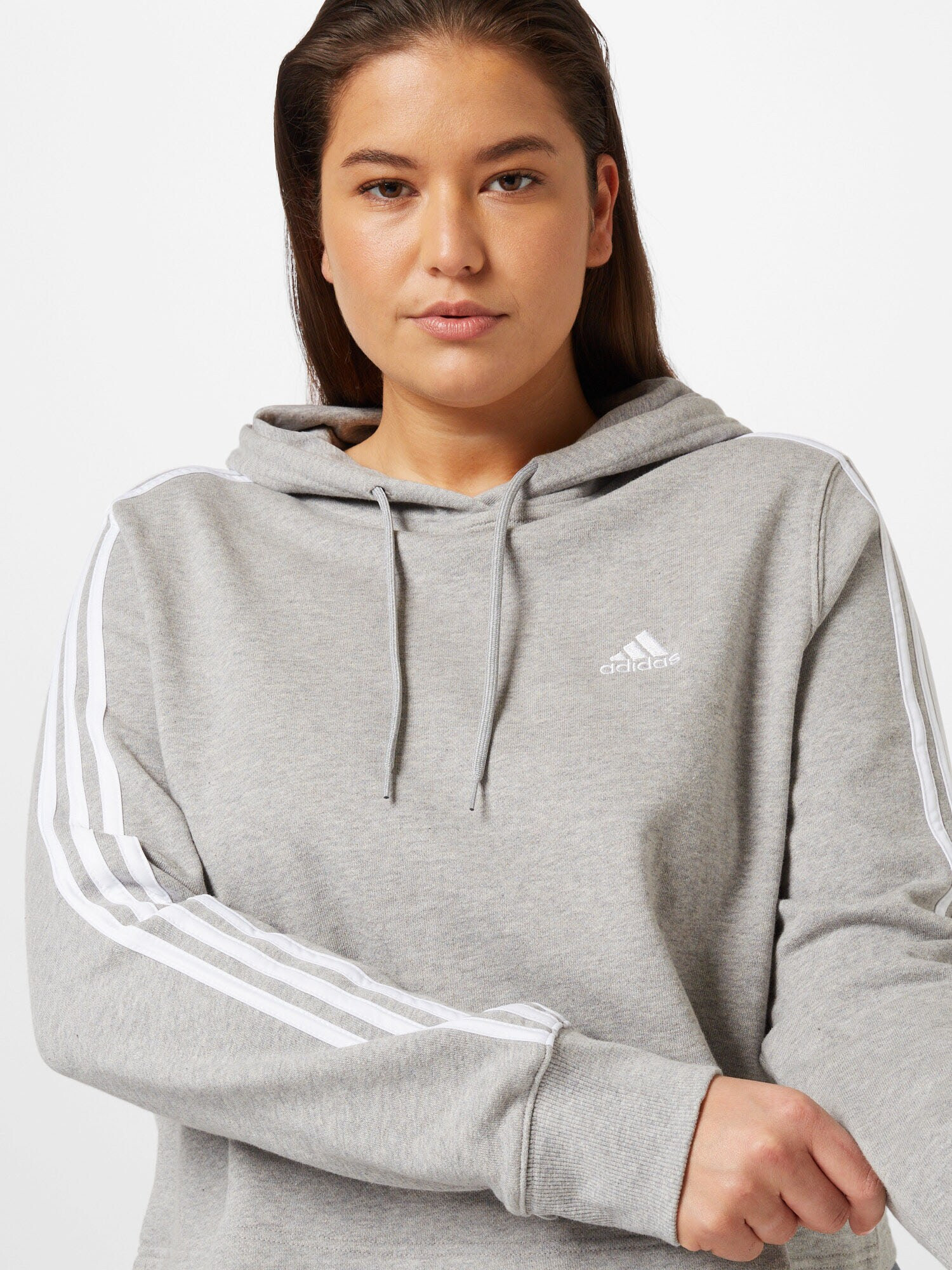 ADIDAS SPORTSWEAR Športna majica pegasto siva / bela - Pepit.si