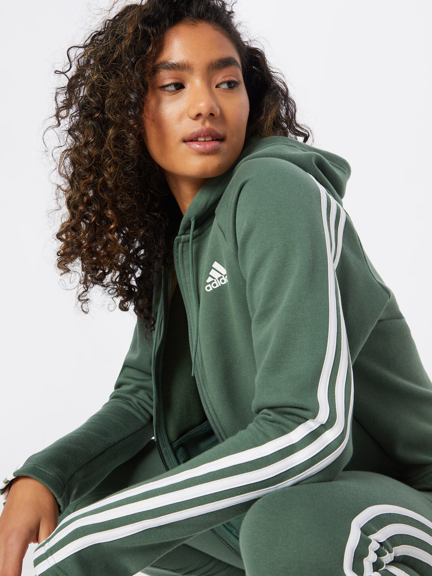 ADIDAS SPORTSWEAR Športna obleka 'Energy' temno zelena / bela - Pepit.si