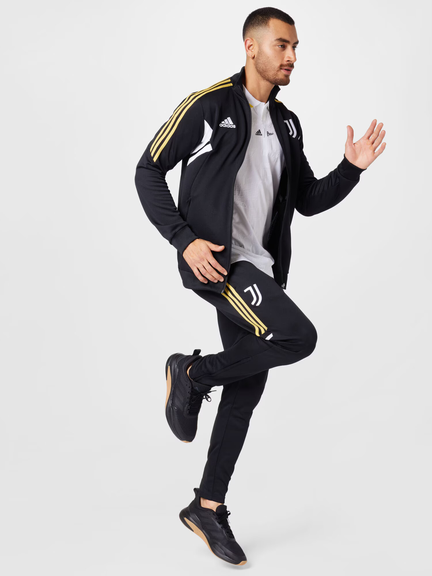 ADIDAS SPORTSWEAR Športna obleka 'JUVE' zlata / črna / bela - Pepit.si