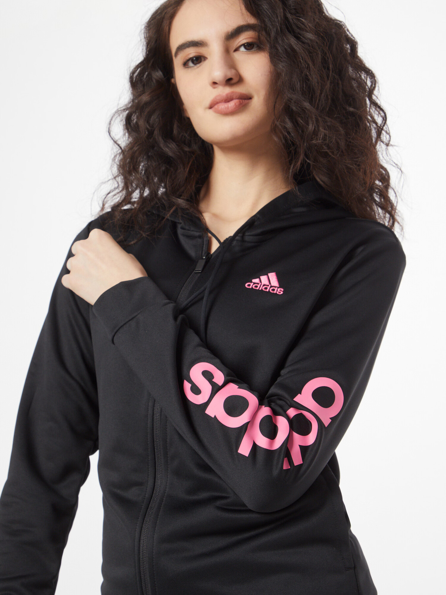 ADIDAS SPORTSWEAR Športna trenirka svetlo roza / črna - Pepit.si