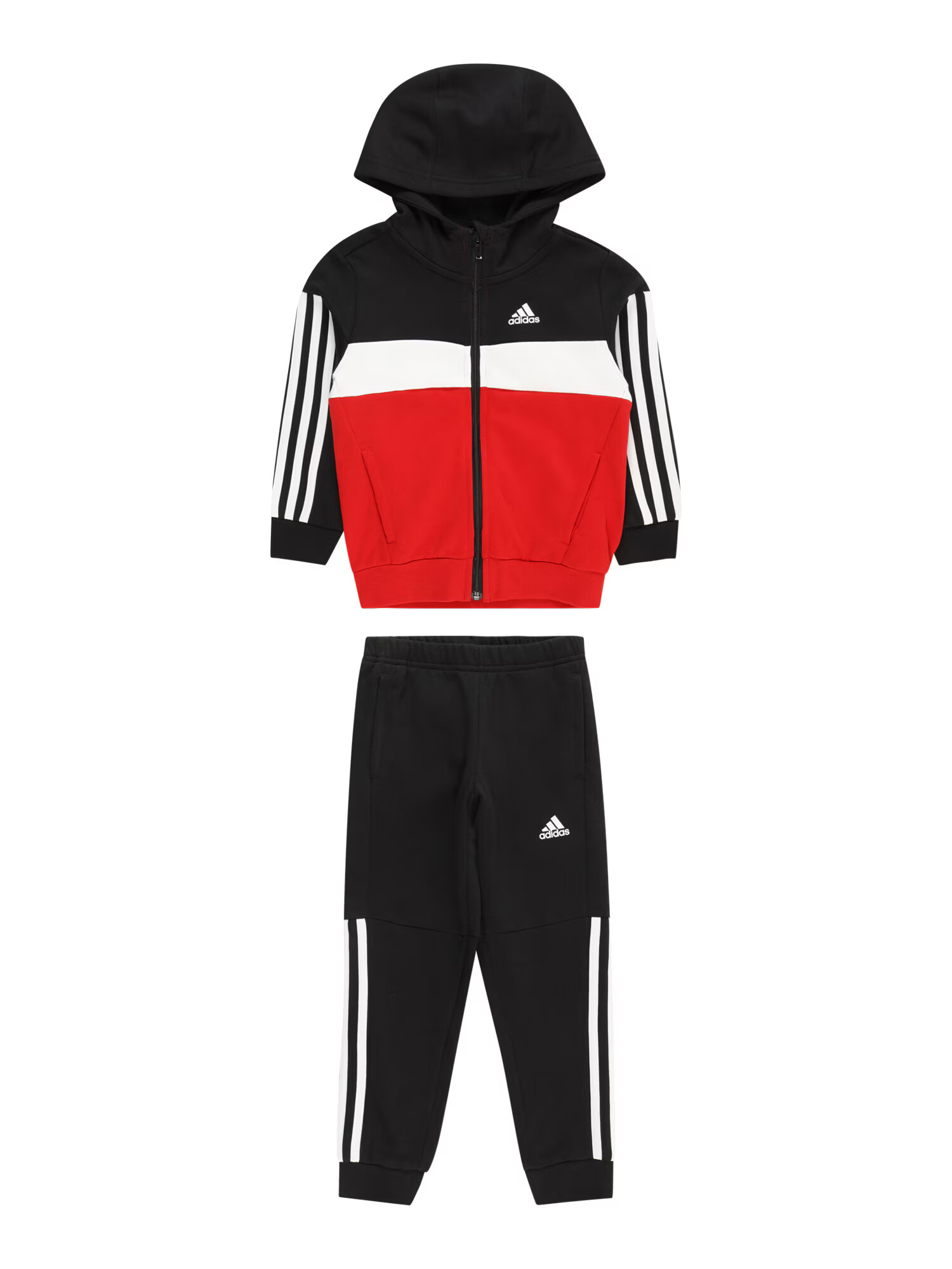 ADIDAS SPORTSWEAR Športna trenirka ognjeno rdeča / črna / bela - Pepit.si