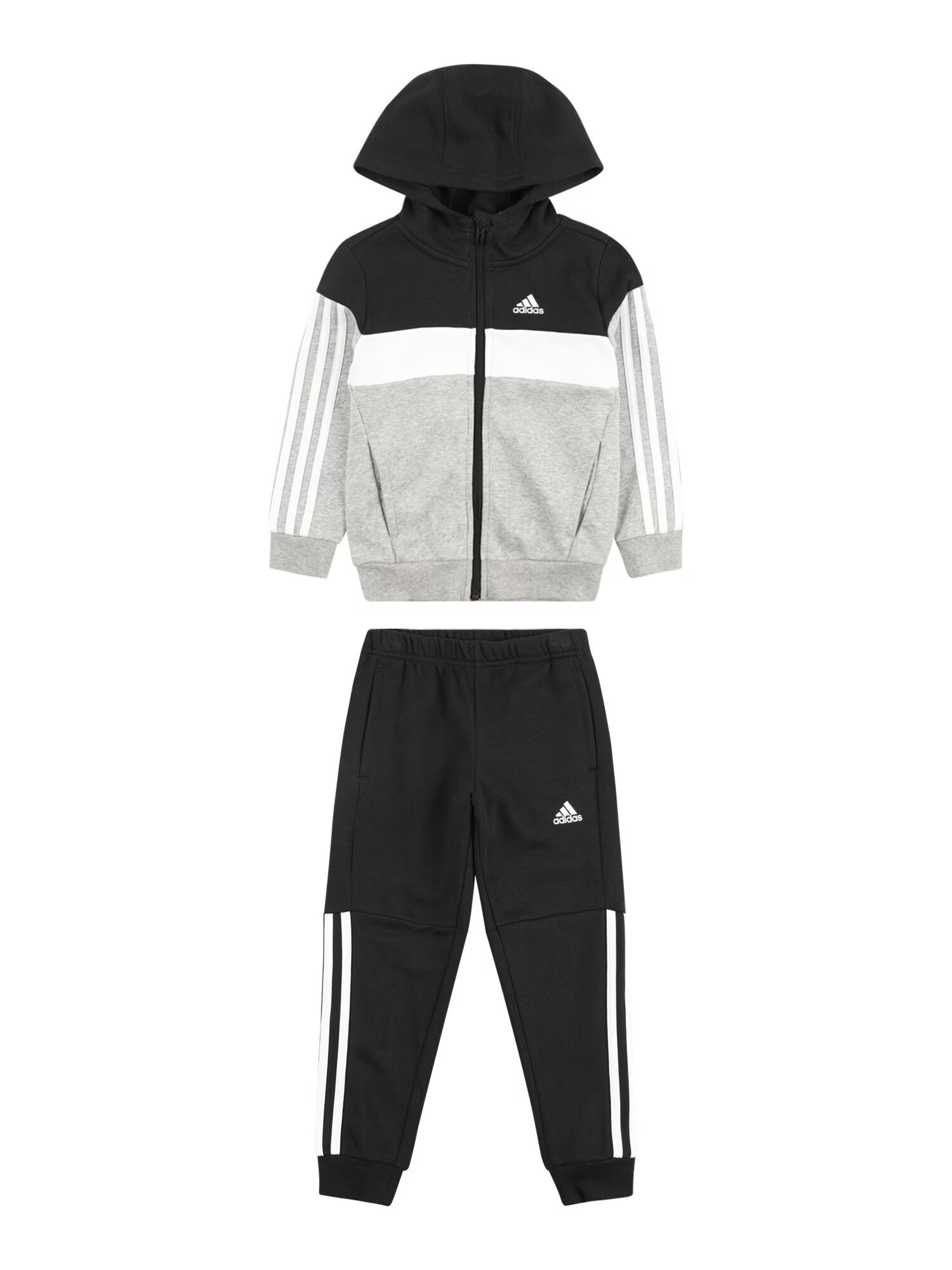 ADIDAS SPORTSWEAR Športna trenirka pegasto siva / črna / bela - Pepit.si