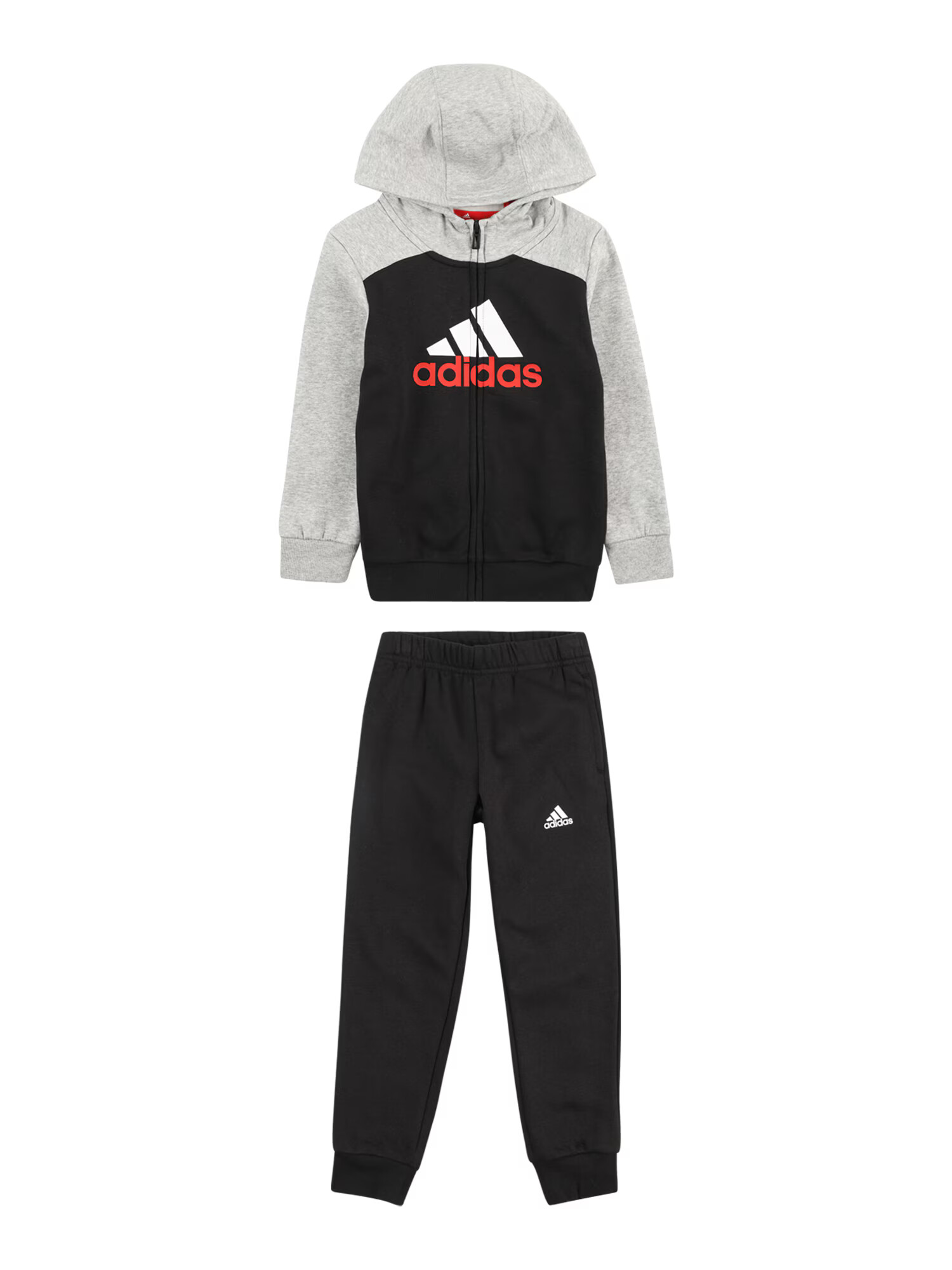 ADIDAS SPORTSWEAR Športna trenirka pegasto siva / rdeča / črna / bela - Pepit.si