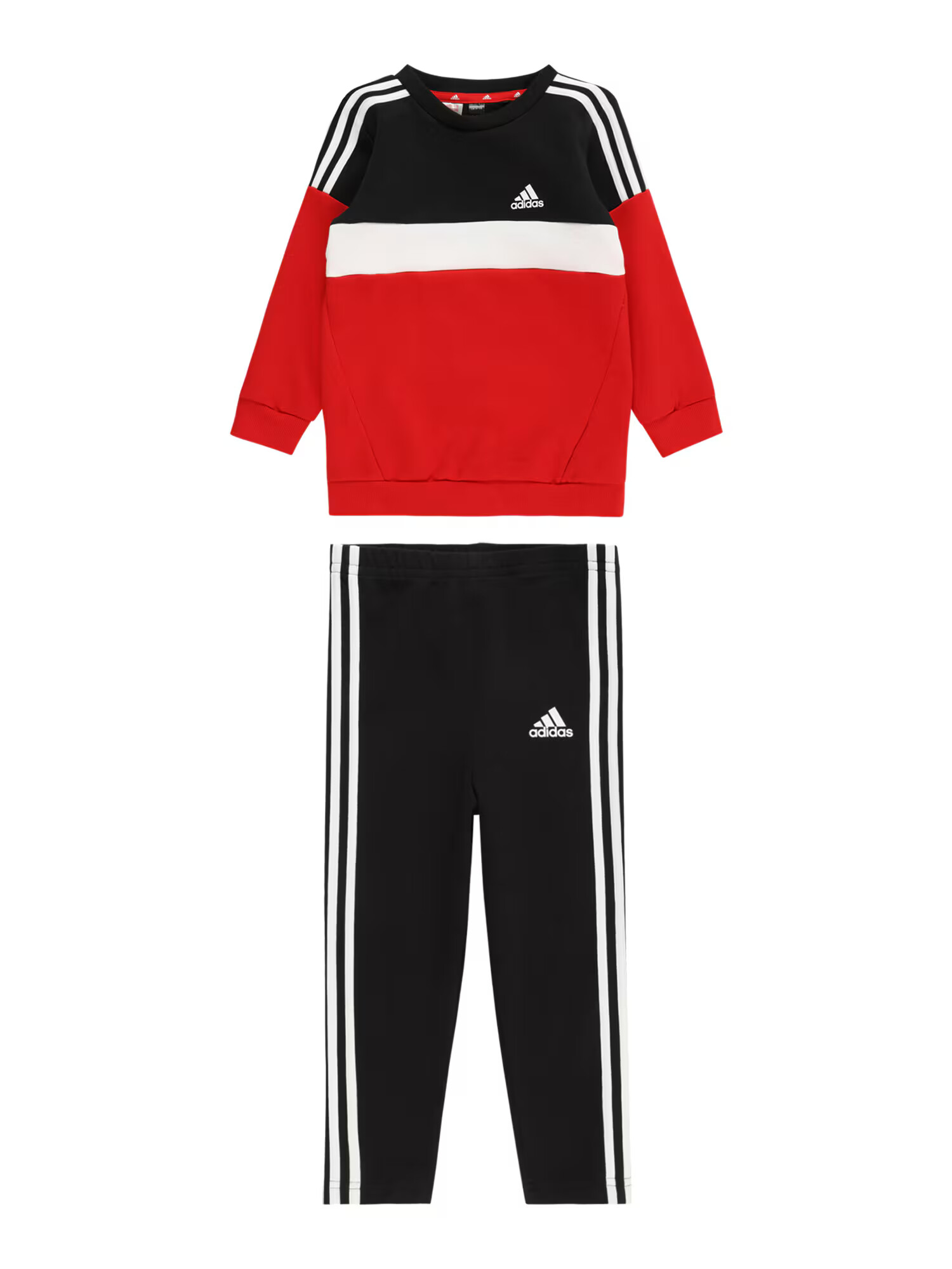 ADIDAS SPORTSWEAR Športna trenirka rdeča / črna / bela - Pepit.si