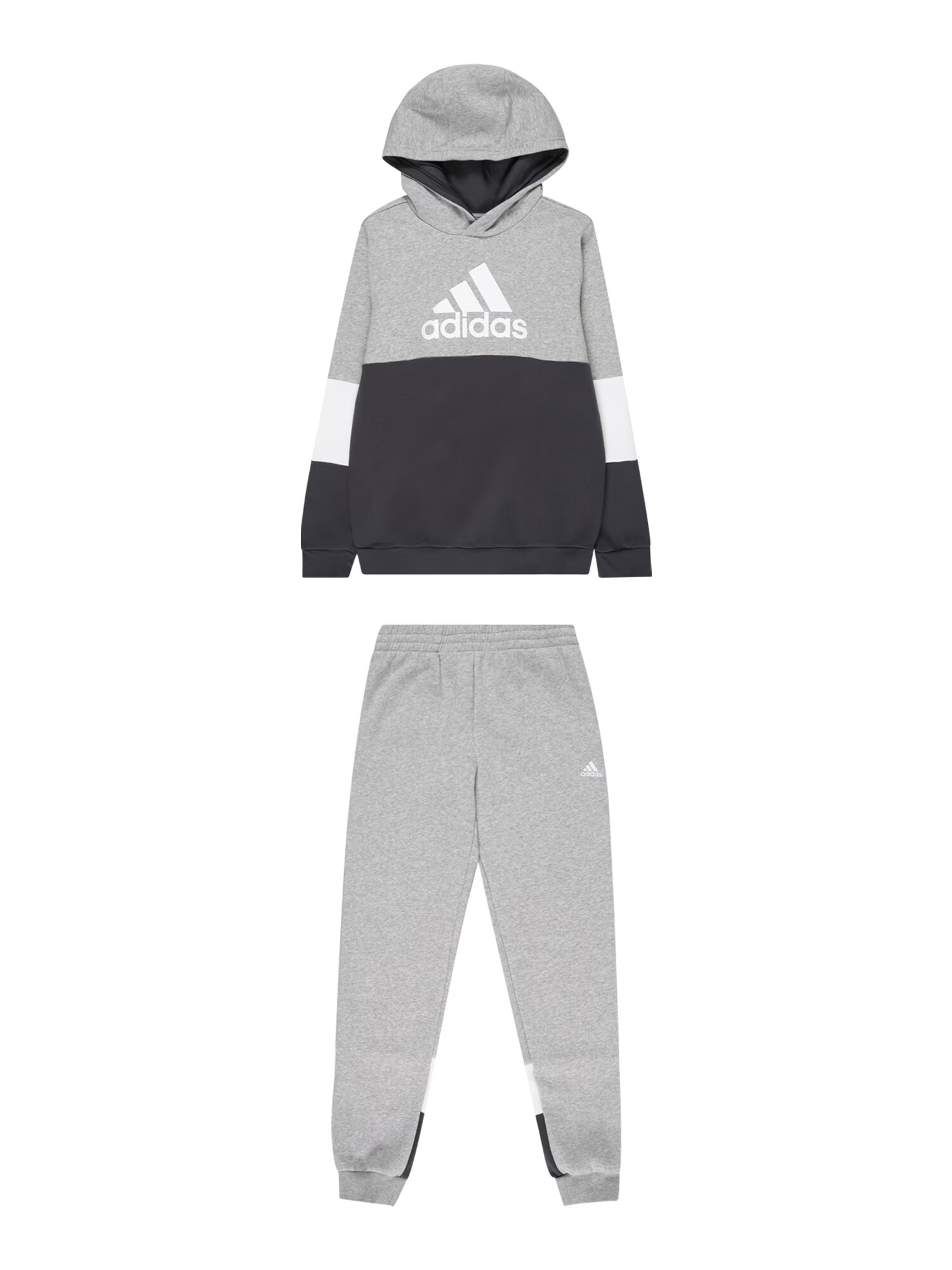 ADIDAS SPORTSWEAR Športna trenirka siva / črna / bela - Pepit.si