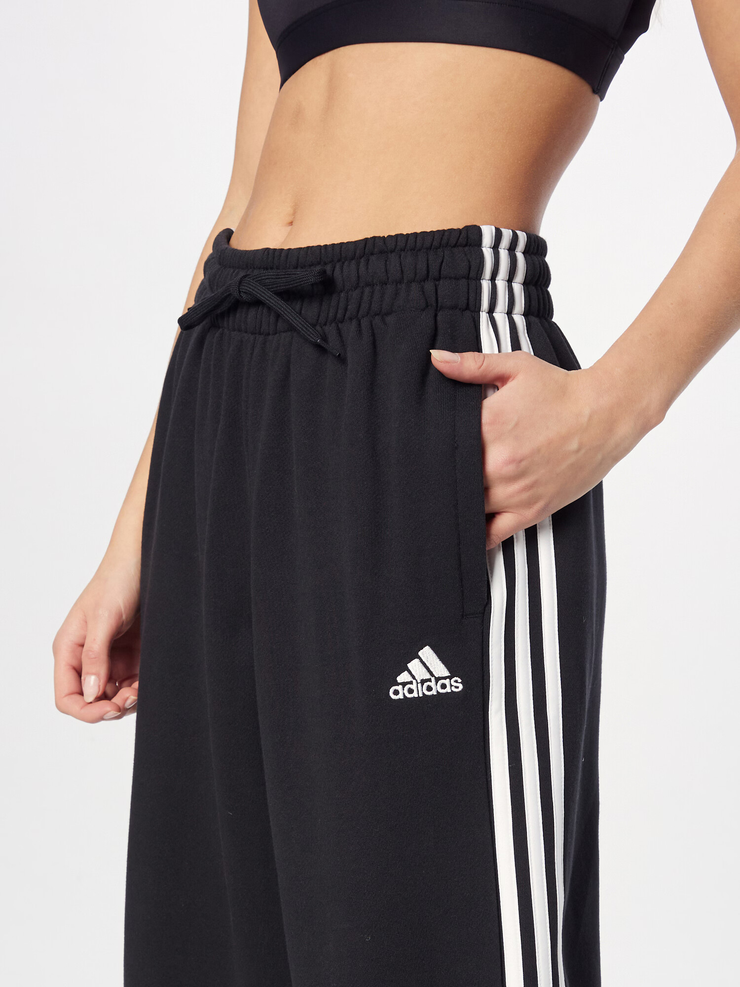 ADIDAS SPORTSWEAR Športne hlače črna / bela - Pepit.si