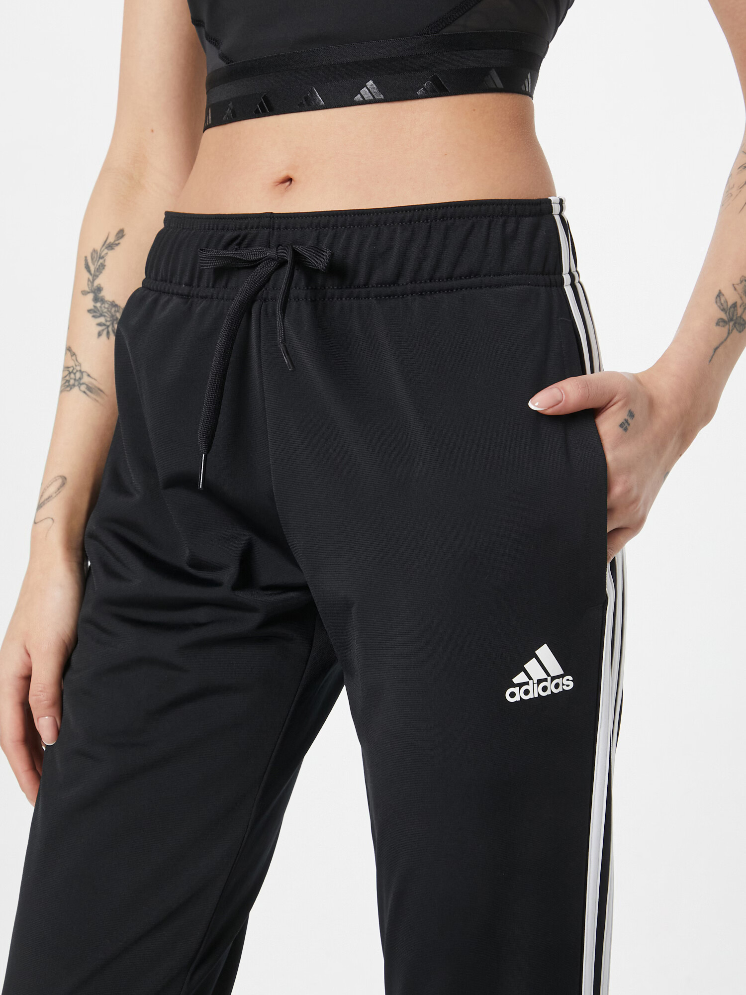 ADIDAS SPORTSWEAR Športne hlače črna / bela - Pepit.si