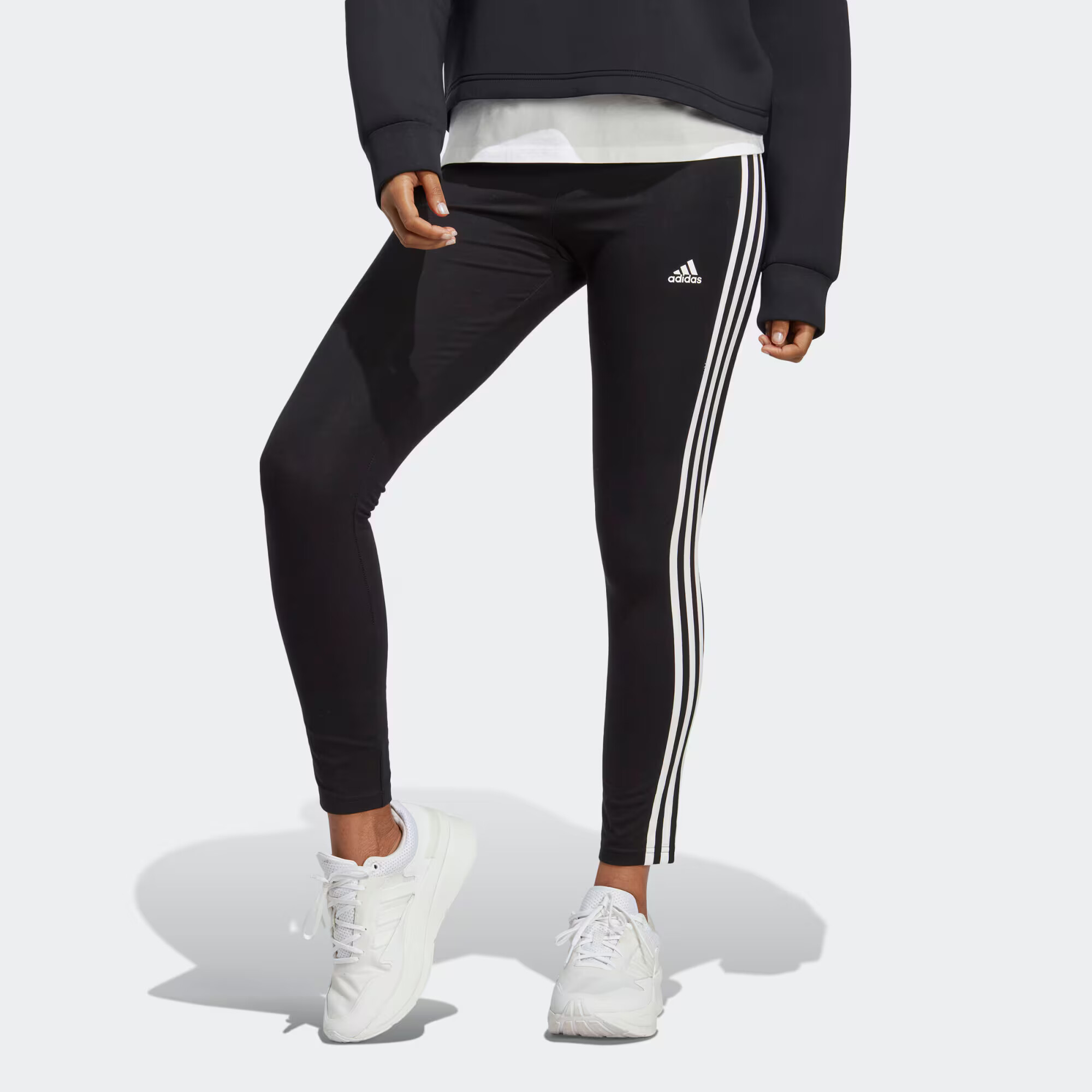 ADIDAS SPORTSWEAR Športne hlače črna / bela - Pepit.si