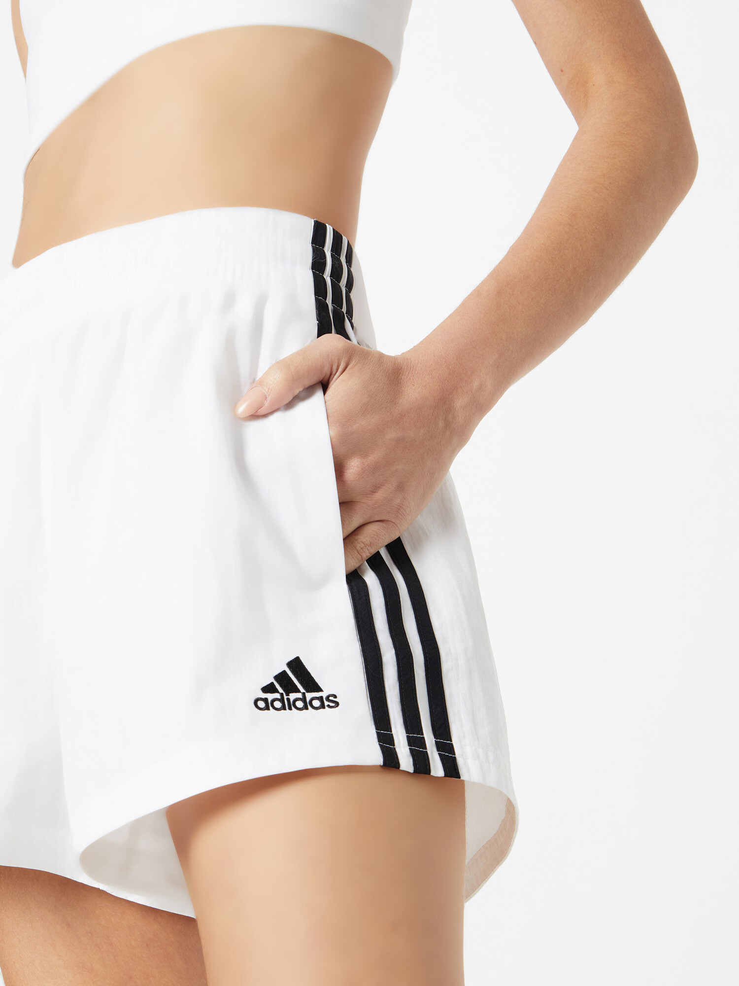 ADIDAS SPORTSWEAR Športne hlače črna / bela - Pepit.si