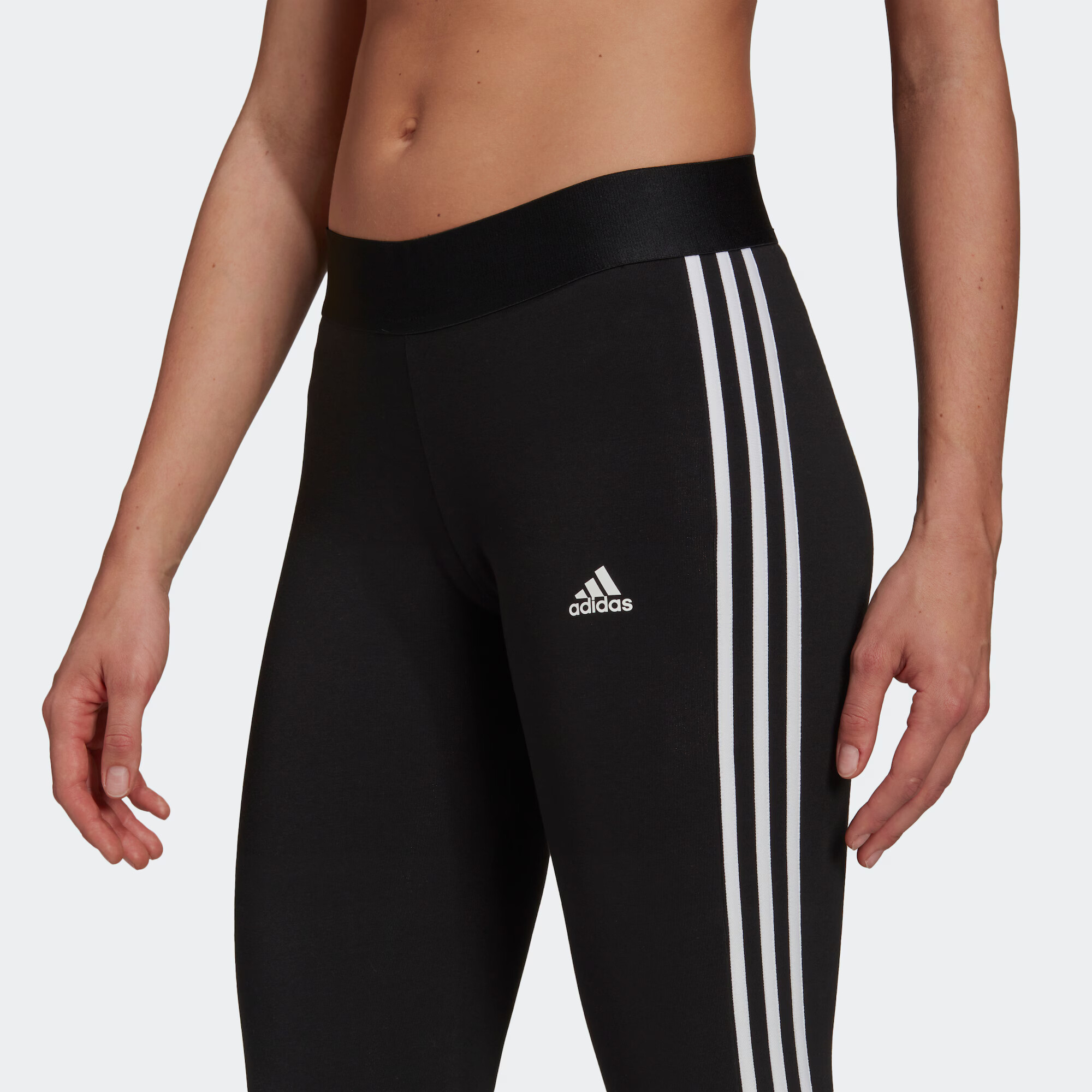 ADIDAS SPORTSWEAR Športne hlače črna / bela - Pepit.si