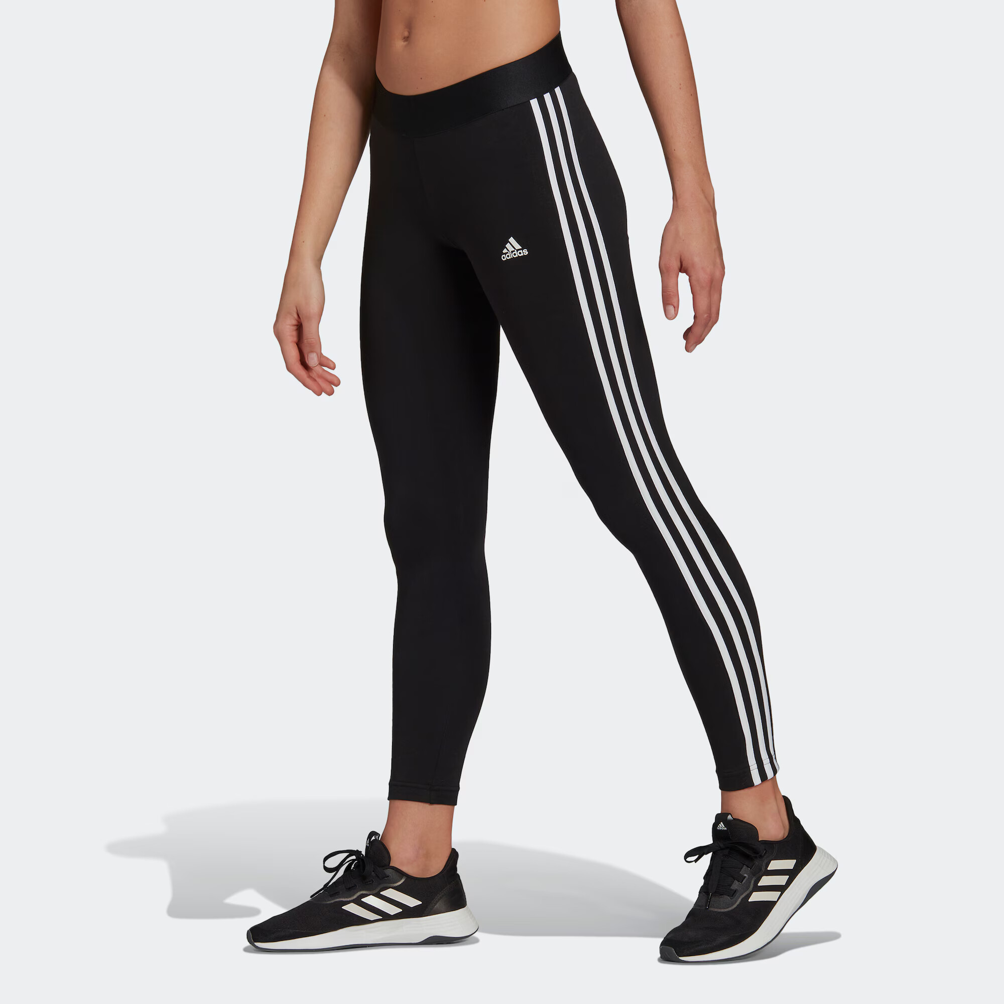 ADIDAS SPORTSWEAR Športne hlače črna / bela - Pepit.si