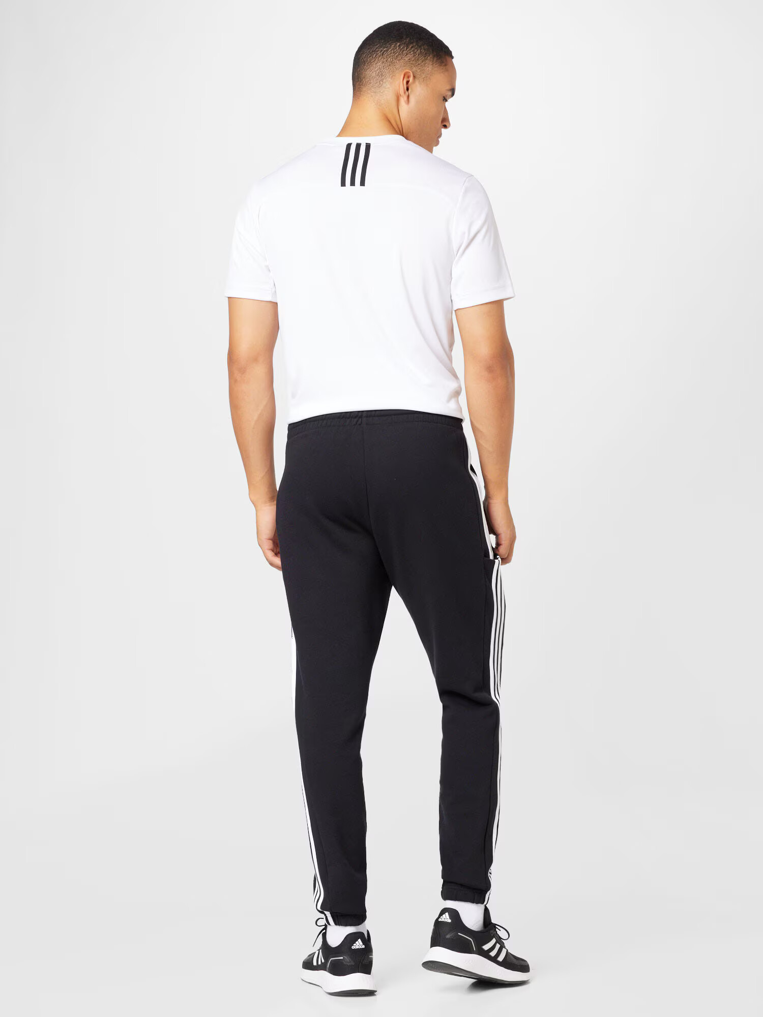 ADIDAS SPORTSWEAR Športne hlače črna / bela - Pepit.si