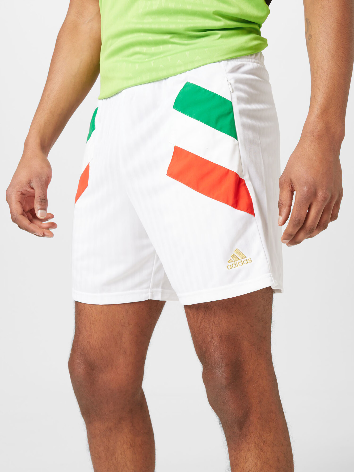 ADIDAS SPORTSWEAR Športne hlače 'FIGC Italien' zlato-rumena / travnato zelena / živo rdeča / bela - Pepit.si