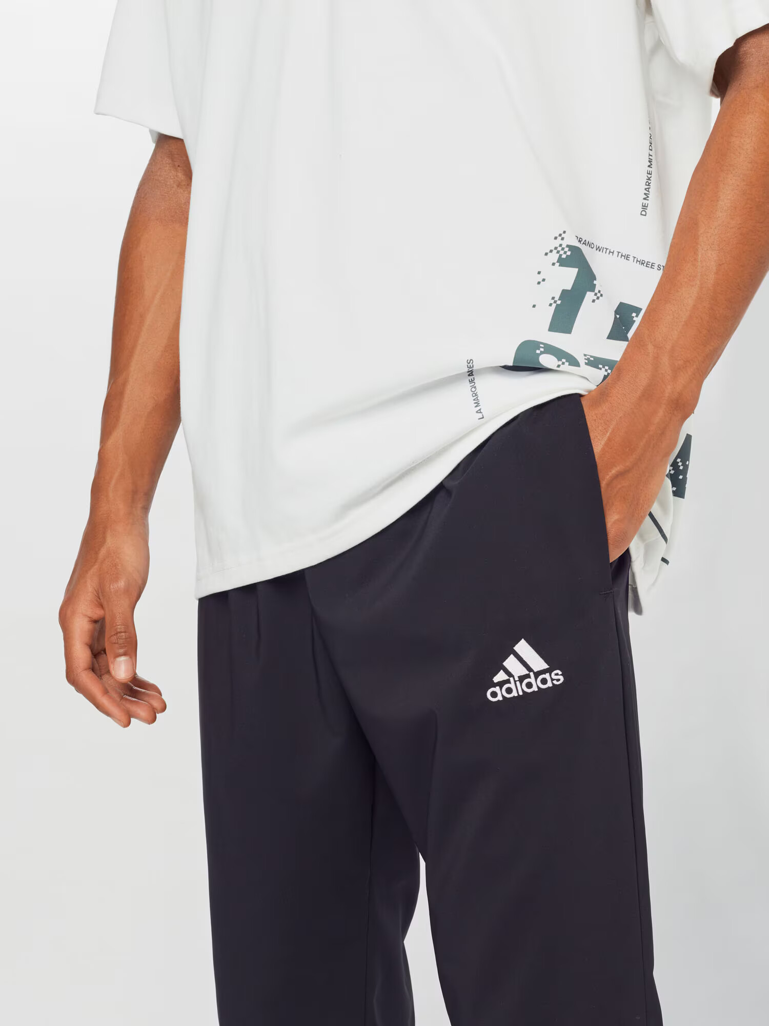 ADIDAS SPORTSWEAR Športne hlače 'Stanford' črna / bela - Pepit.si