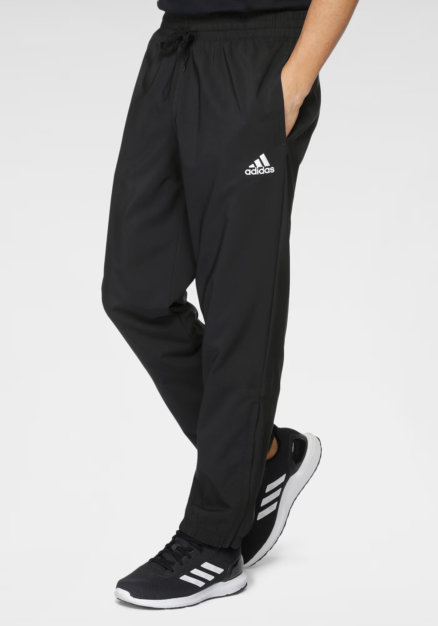 ADIDAS SPORTSWEAR Športne hlače 'Stanford Essentials' črna / bela - Pepit.si