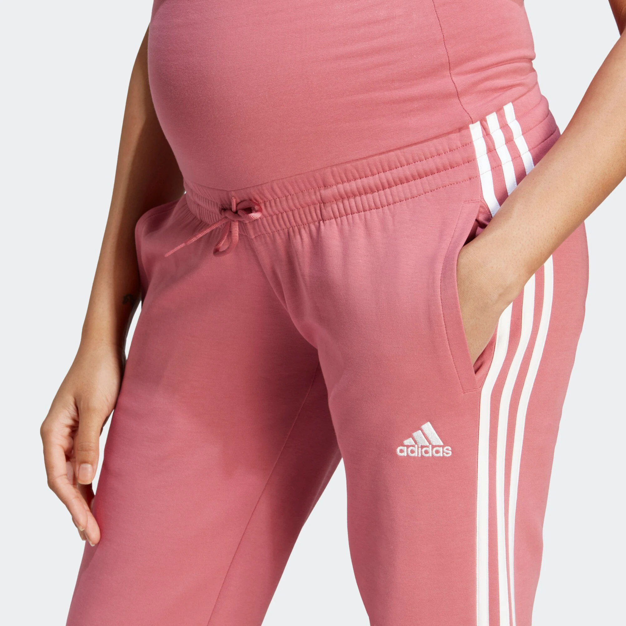 ADIDAS SPORTSWEAR Športne hlače svetlo roza / bela - Pepit.si