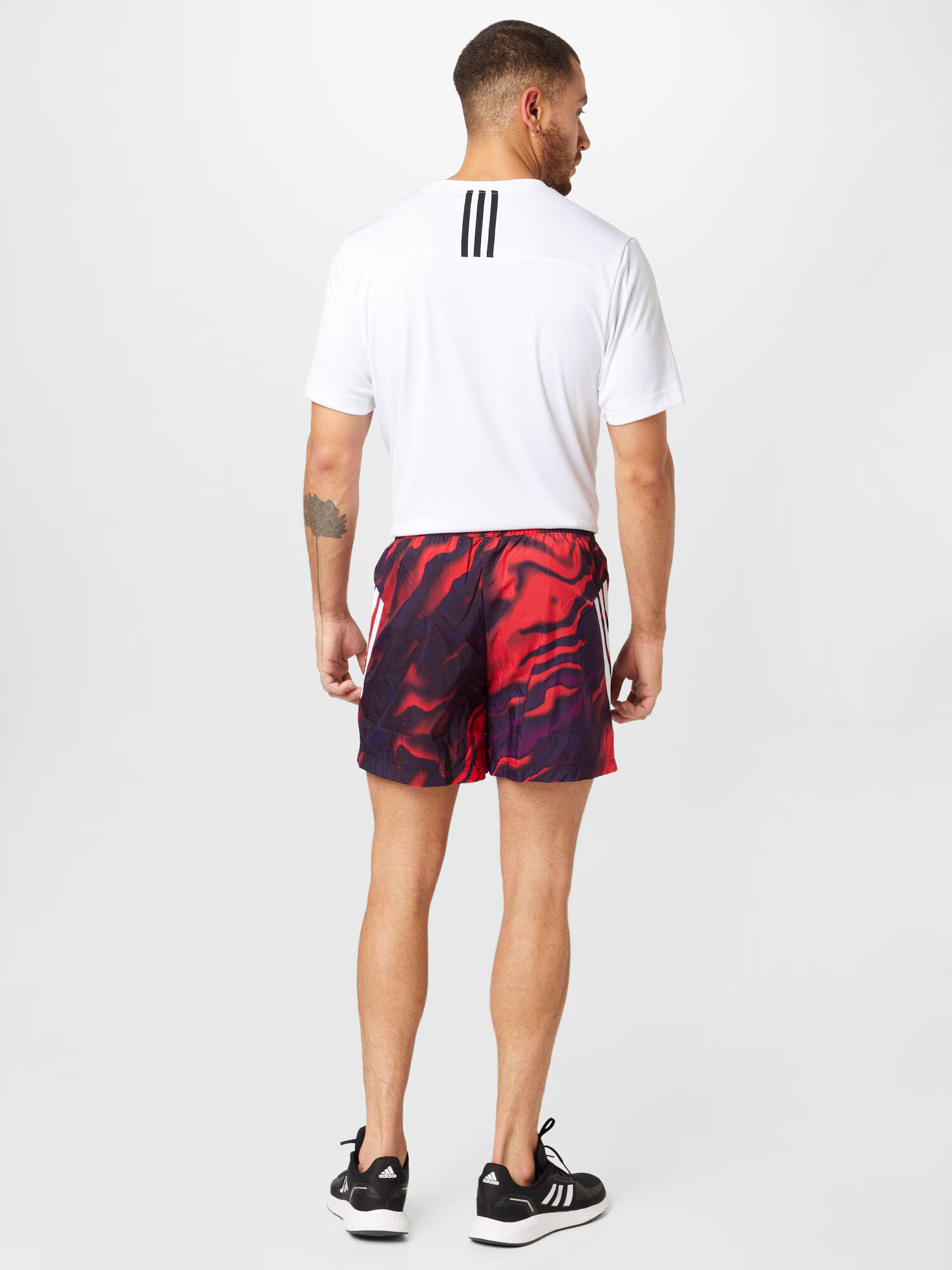 ADIDAS SPORTSWEAR Športne hlače temno liila / rdeča / črna / bela - Pepit.si