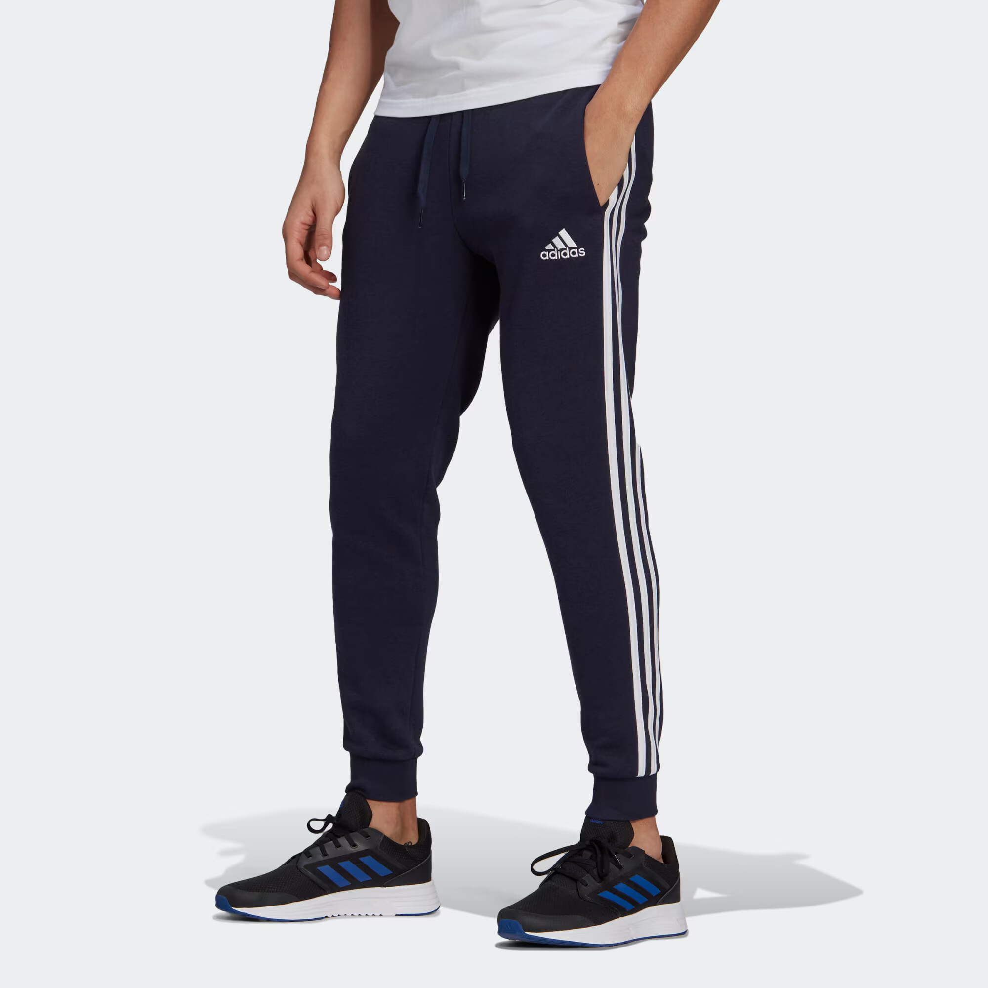 ADIDAS SPORTSWEAR Športne hlače temno modra / bela - Pepit.si