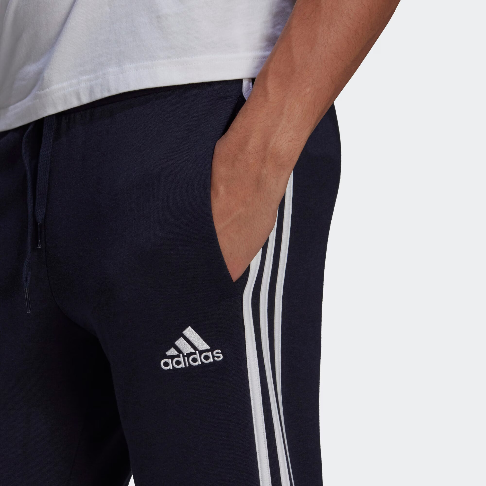 ADIDAS SPORTSWEAR Športne hlače temno modra / bela - Pepit.si