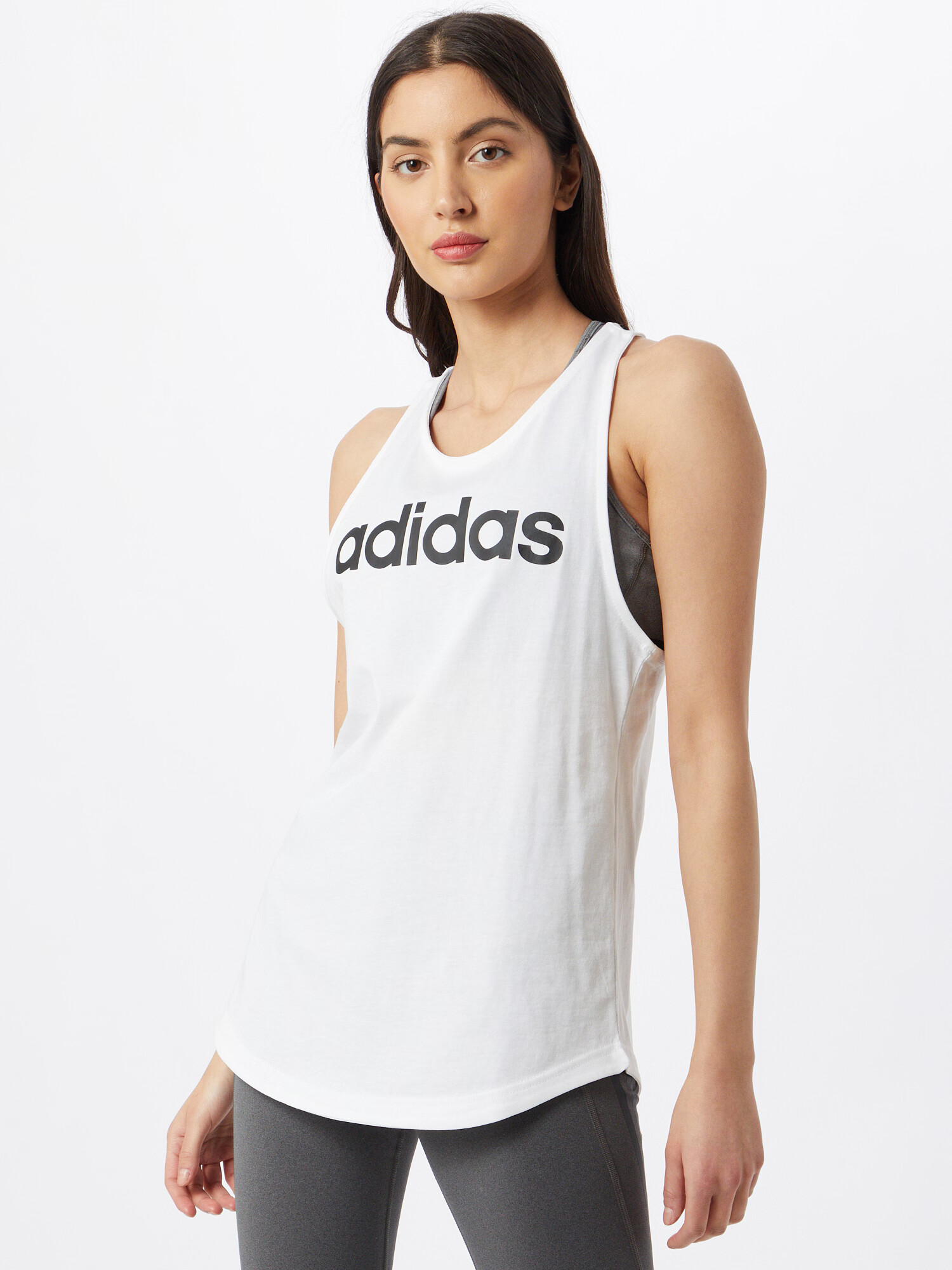 ADIDAS SPORTSWEAR Športni top črna / bela - Pepit.si