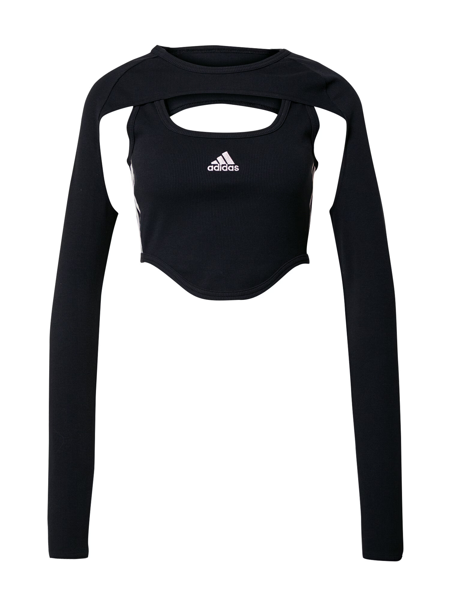 ADIDAS SPORTSWEAR Športni top črna / bela - Pepit.si