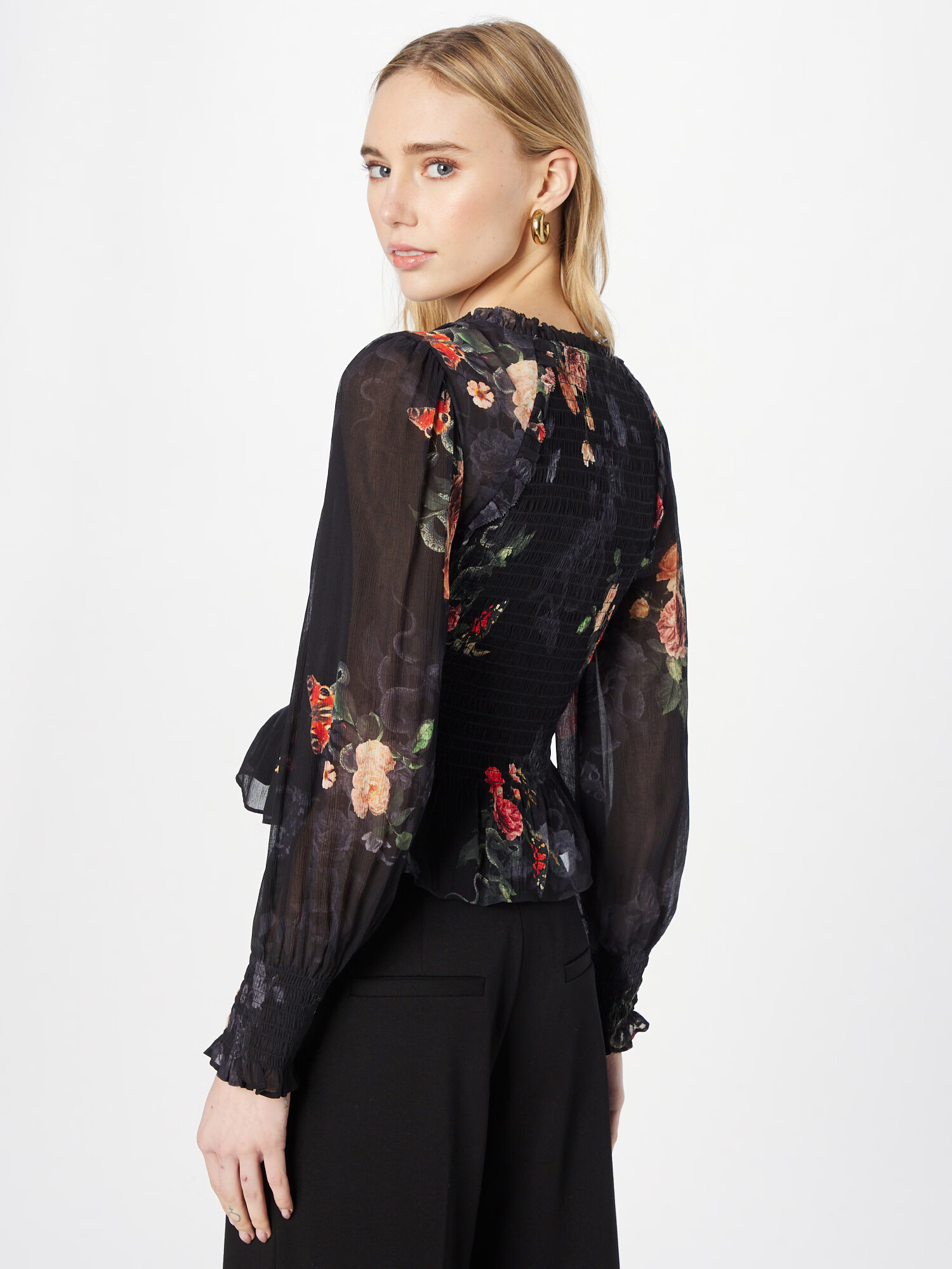 AllSaints Bluza 'MAYA NANCY' zelena / oranžna / rdeča / črna - Pepit.si