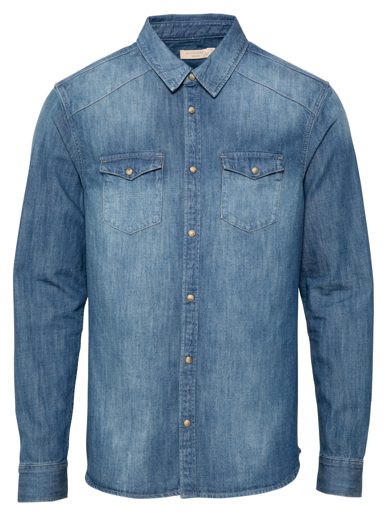 AllSaints Srajca moder denim - Pepit.si