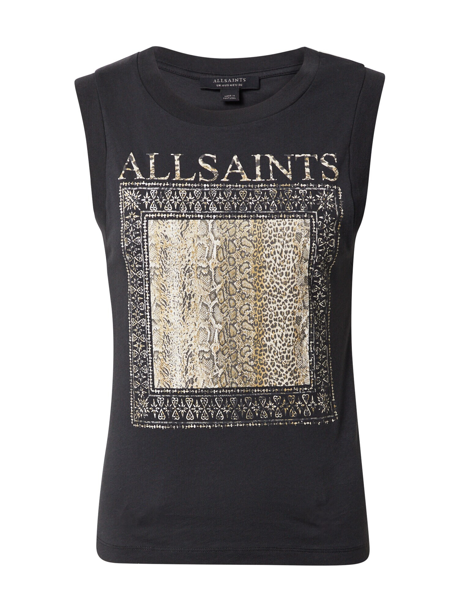 AllSaints Top 'Dyna' temno bež / kari / črna / bela - Pepit.si