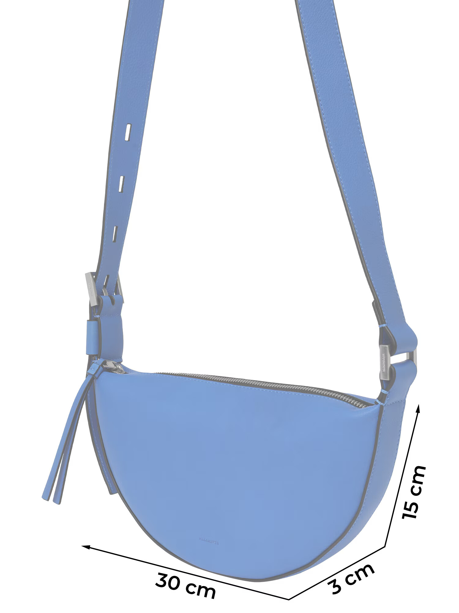 AllSaints Torba za čez ramo 'HALF MOON' modra - Pepit.si