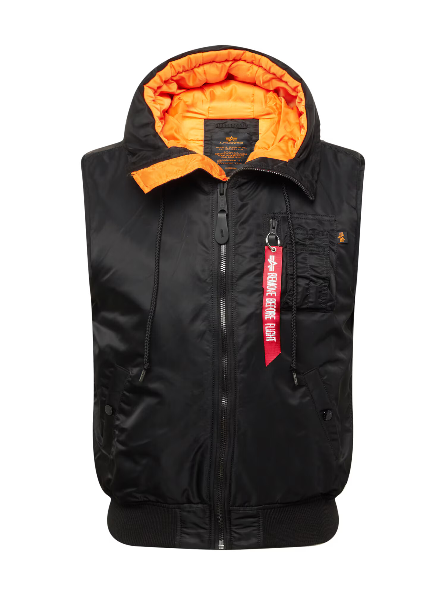 ALPHA INDUSTRIES Brezrokavnik mandarina / črna - Pepit.si