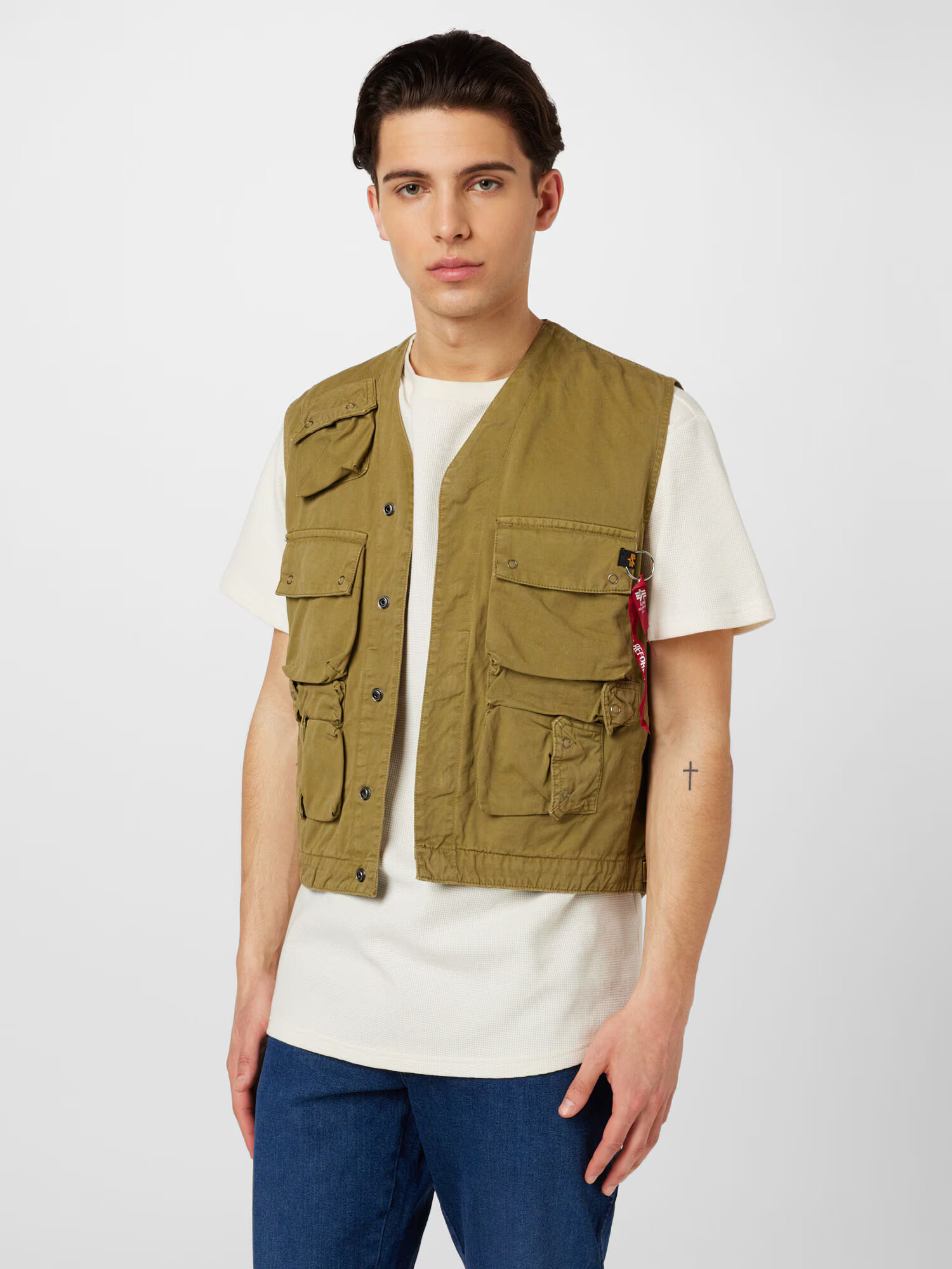 ALPHA INDUSTRIES Brezrokavnik oliva - Pepit.si