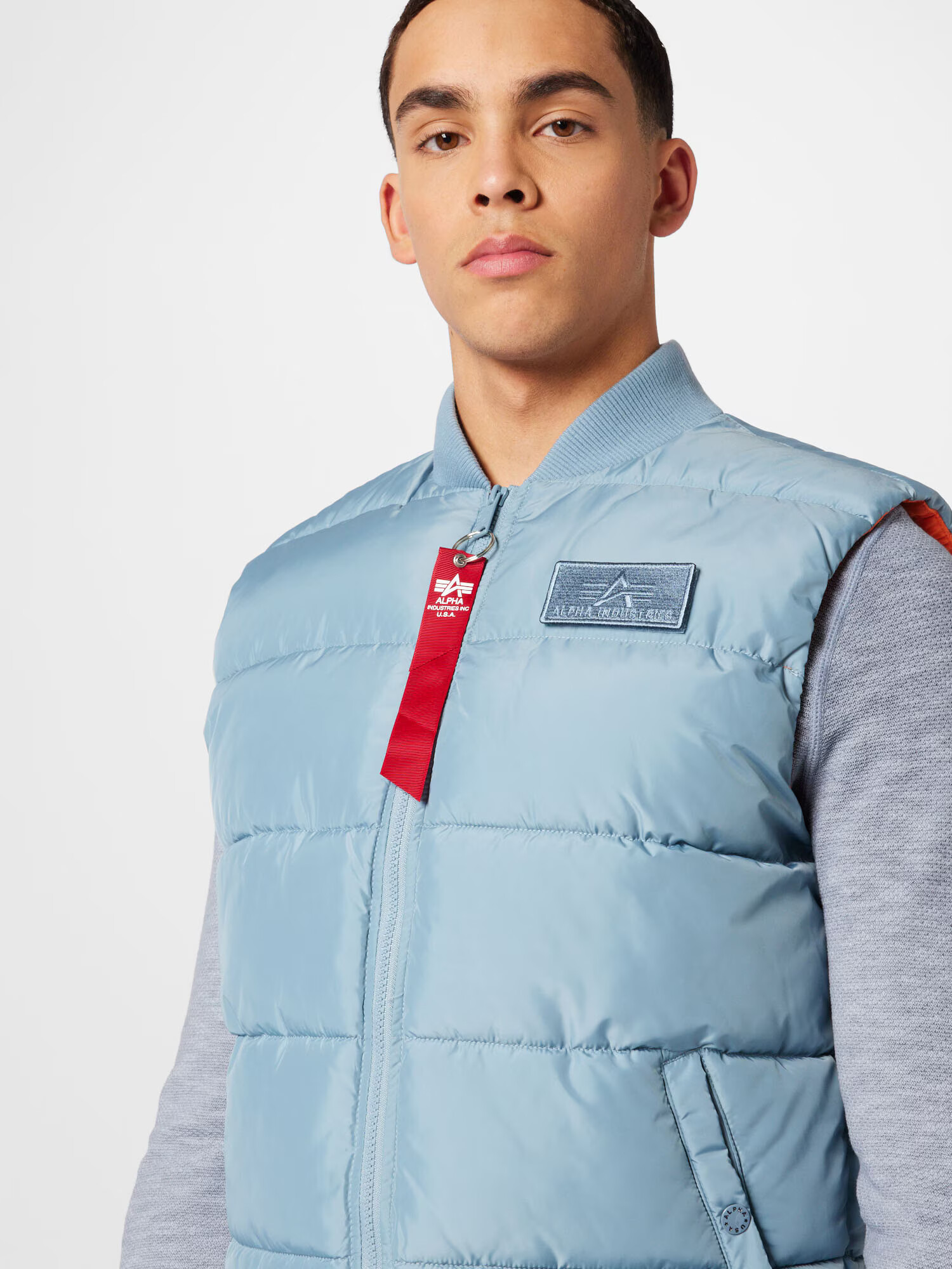 ALPHA INDUSTRIES Brezrokavnik opal / rdeča - Pepit.si