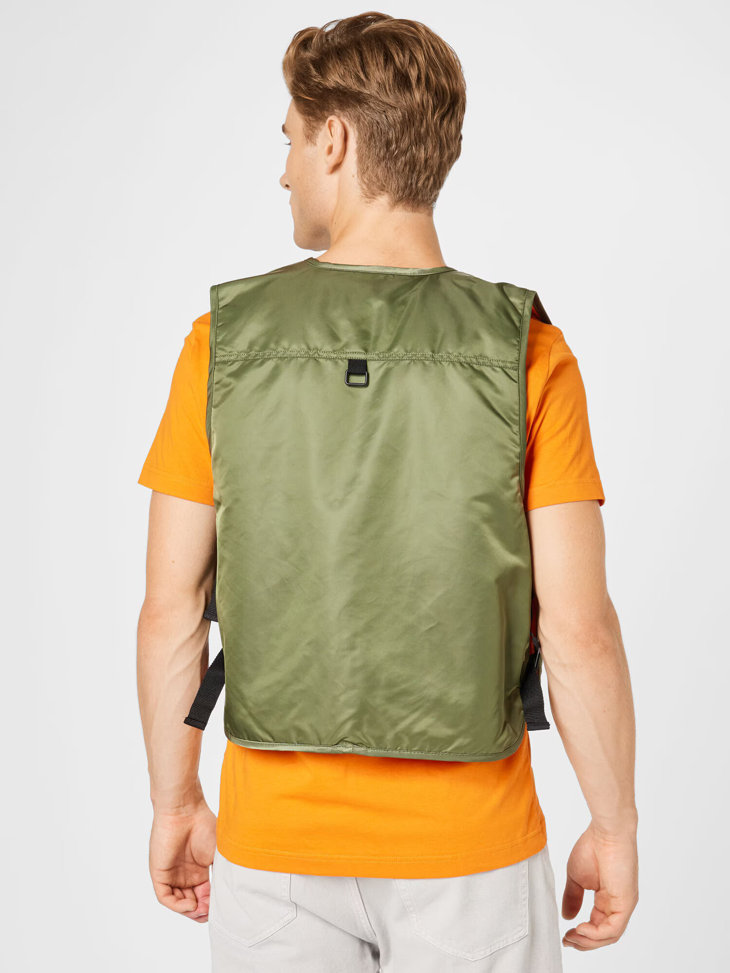 ALPHA INDUSTRIES Brezrokavnik 'Utility' oliva / oranžna / rdeča - Pepit.si