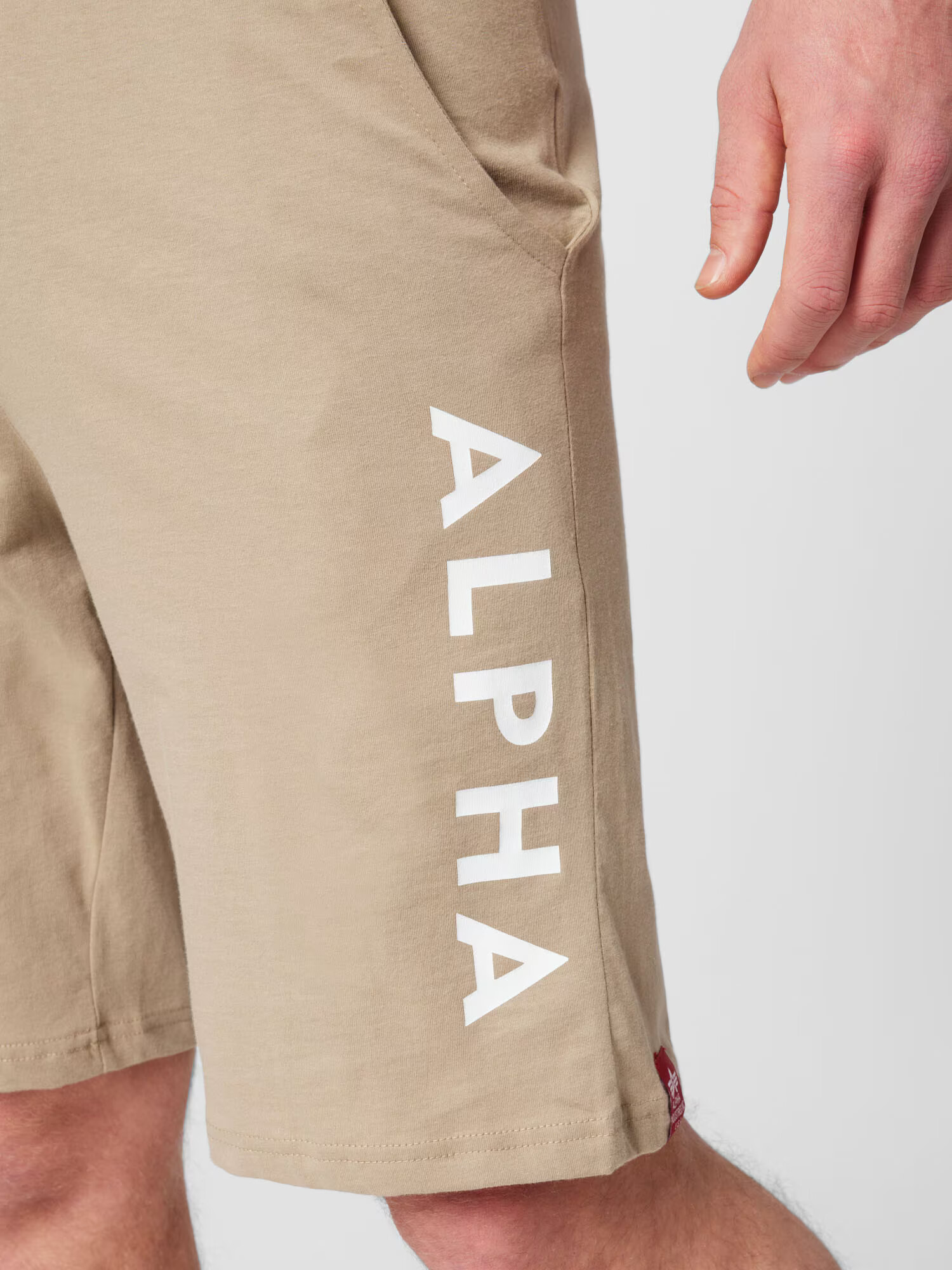 ALPHA INDUSTRIES Hlače 'Alpha' pesek / bela - Pepit.si