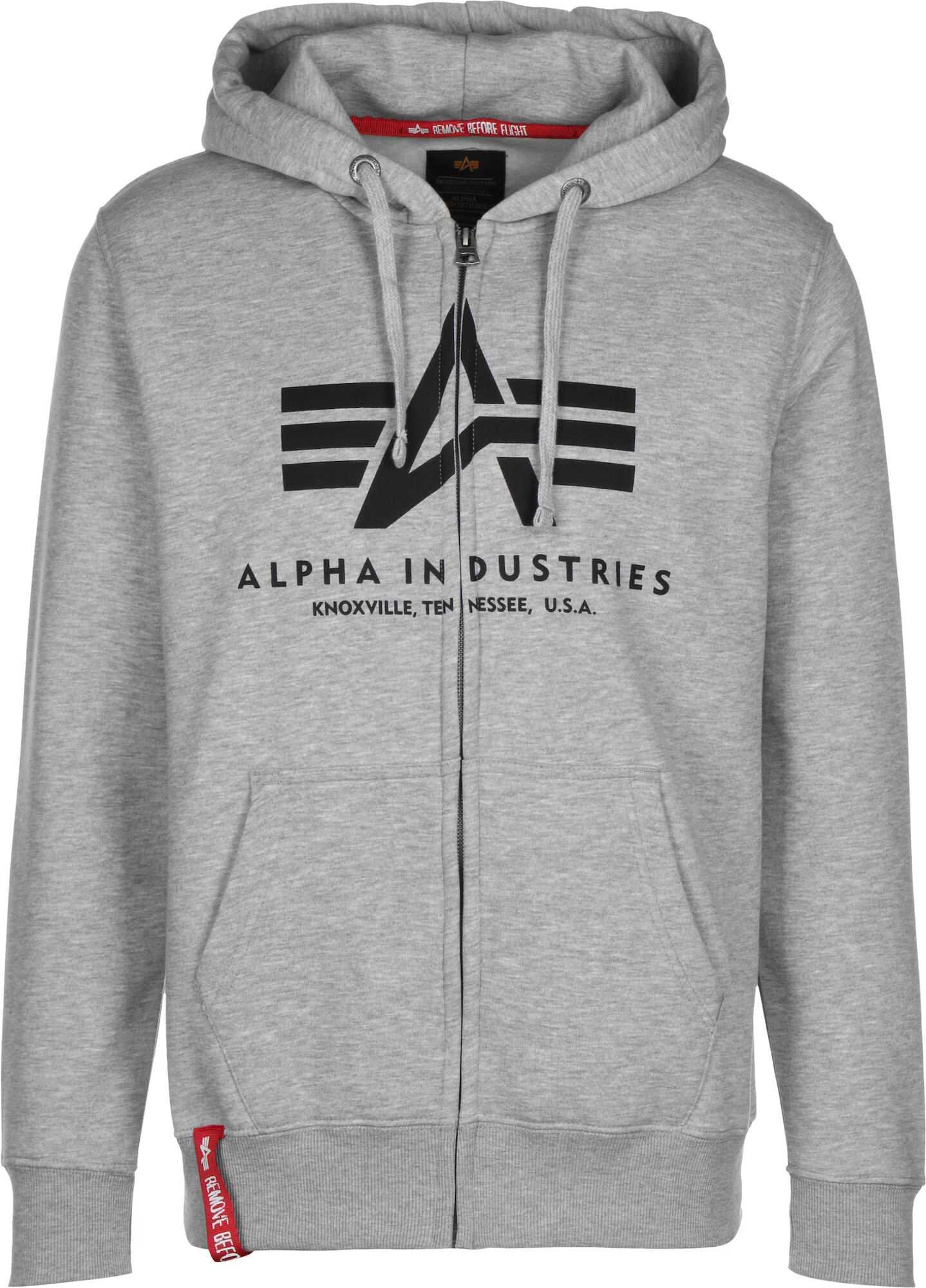 ALPHA INDUSTRIES Jopa na zadrgo siva / rdeča / črna / bela - Pepit.si