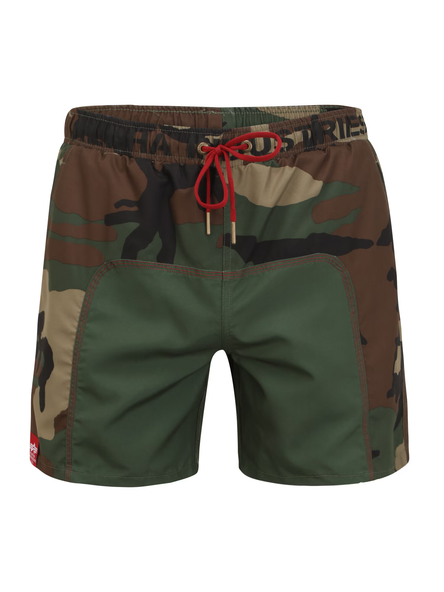 ALPHA INDUSTRIES Kratke kopalne hlače temno zelena / bež / rjava - Pepit.si