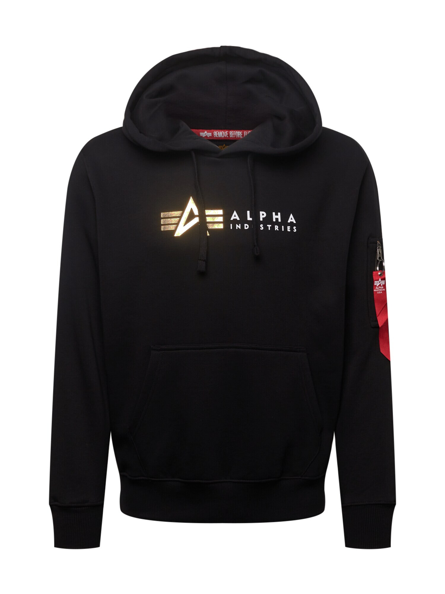 ALPHA INDUSTRIES Majica 'Alpha' zlata / rdeča / črna / bela - Pepit.si