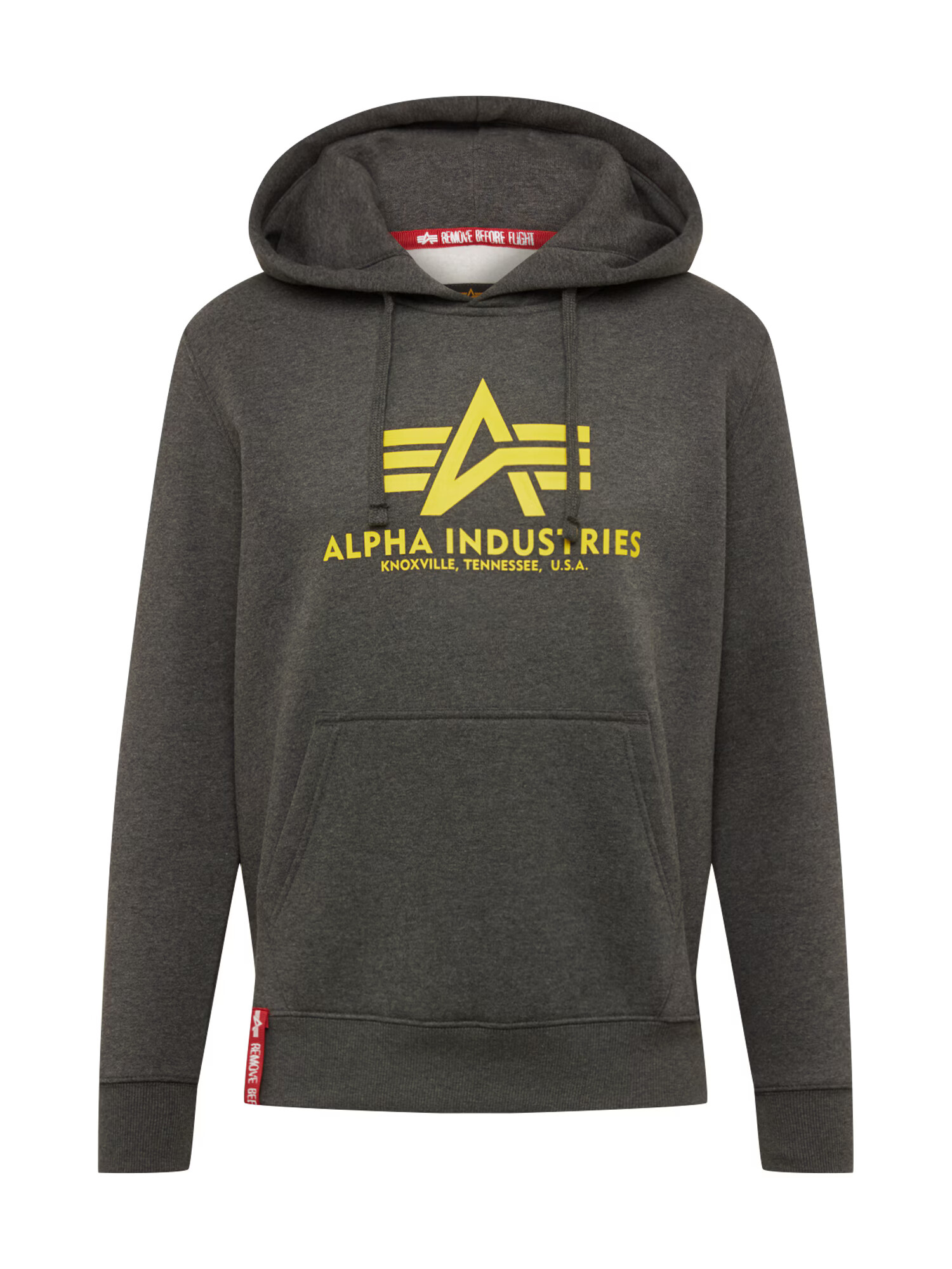 ALPHA INDUSTRIES Majica 'Basic Hoody' rumena / grafit - Pepit.si