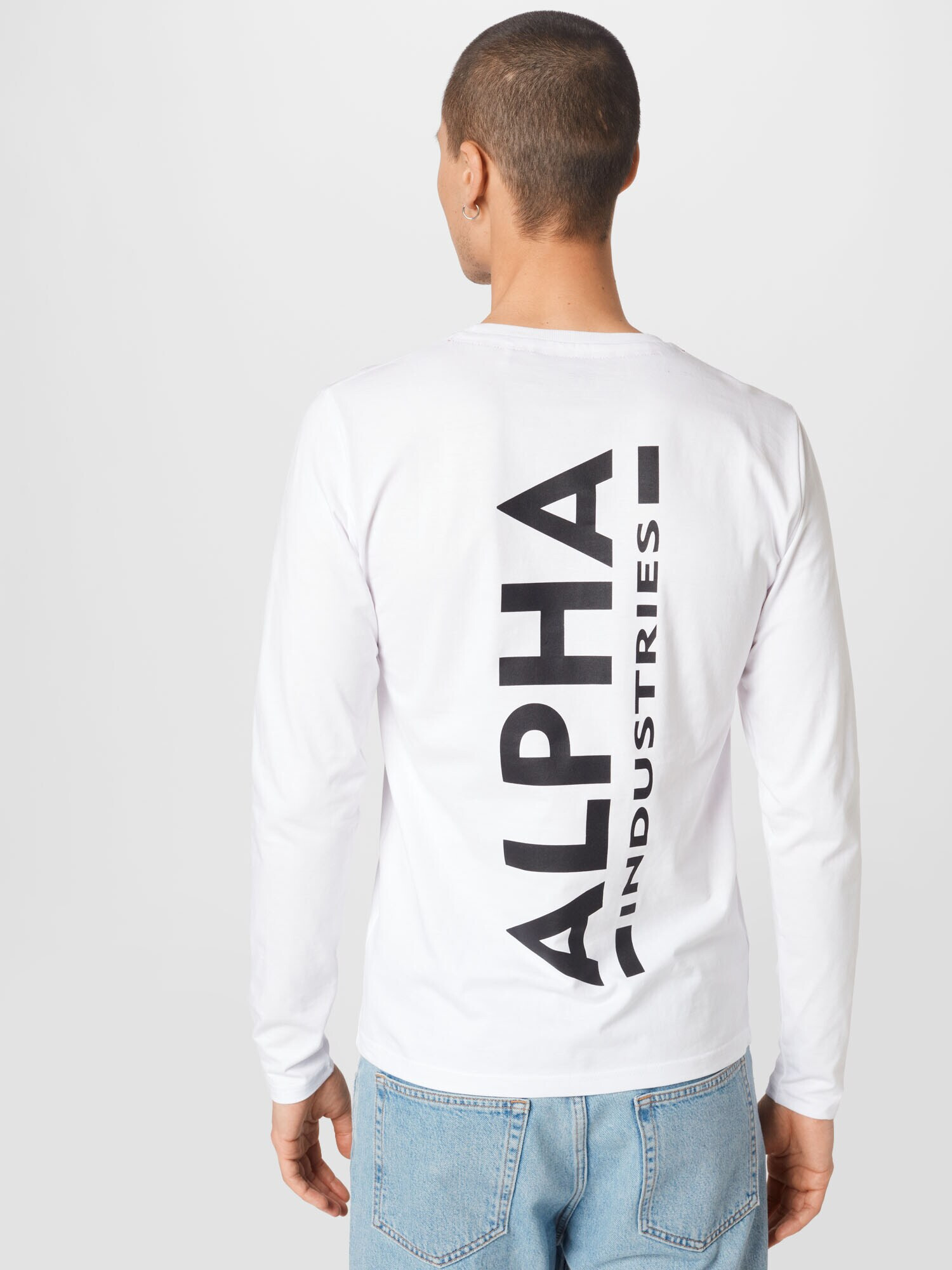 ALPHA INDUSTRIES Majica črna / bela - Pepit.si