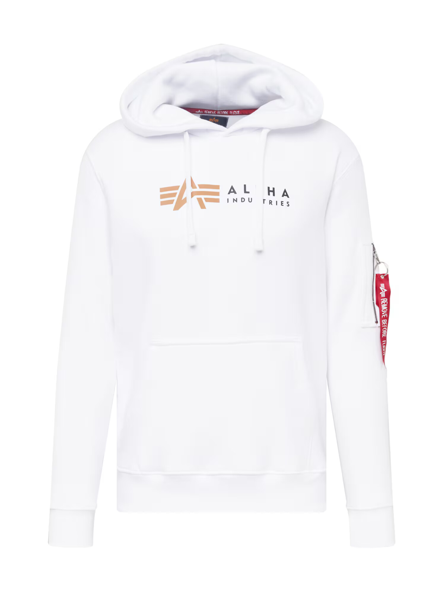 ALPHA INDUSTRIES Majica konjak / črna / bela - Pepit.si