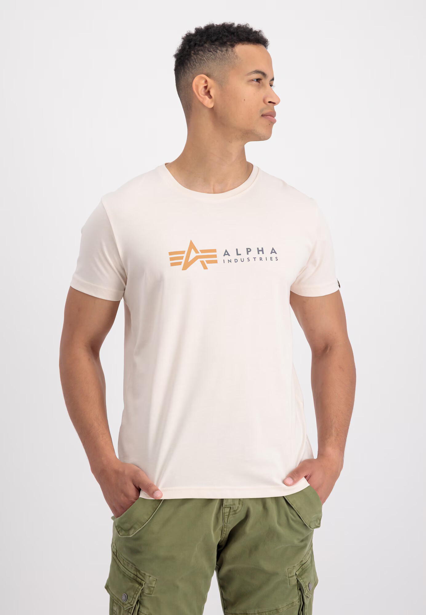 ALPHA INDUSTRIES Majica bež / siva / oranžna - Pepit.si