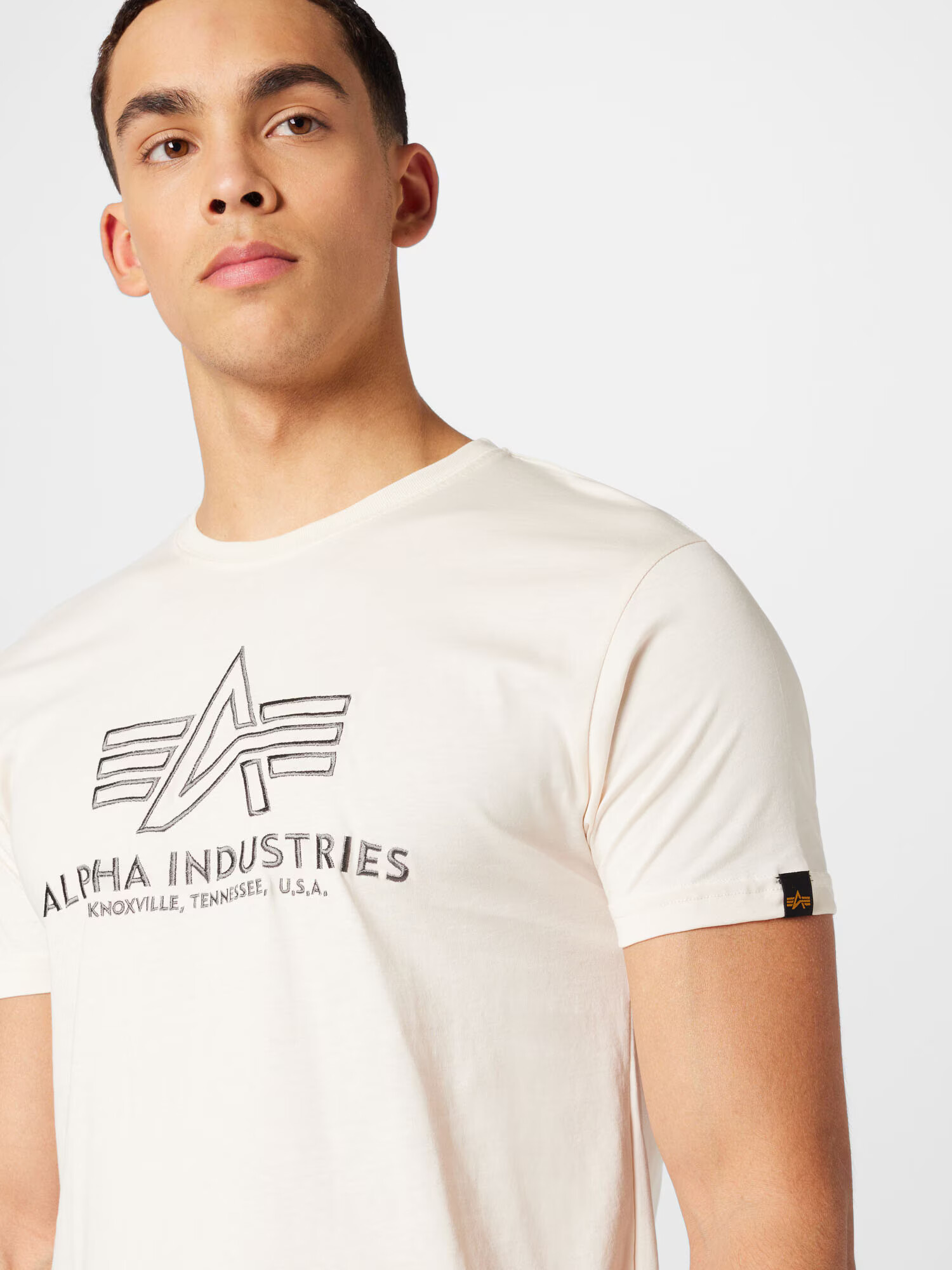 ALPHA INDUSTRIES Majica bež / temno siva - Pepit.si