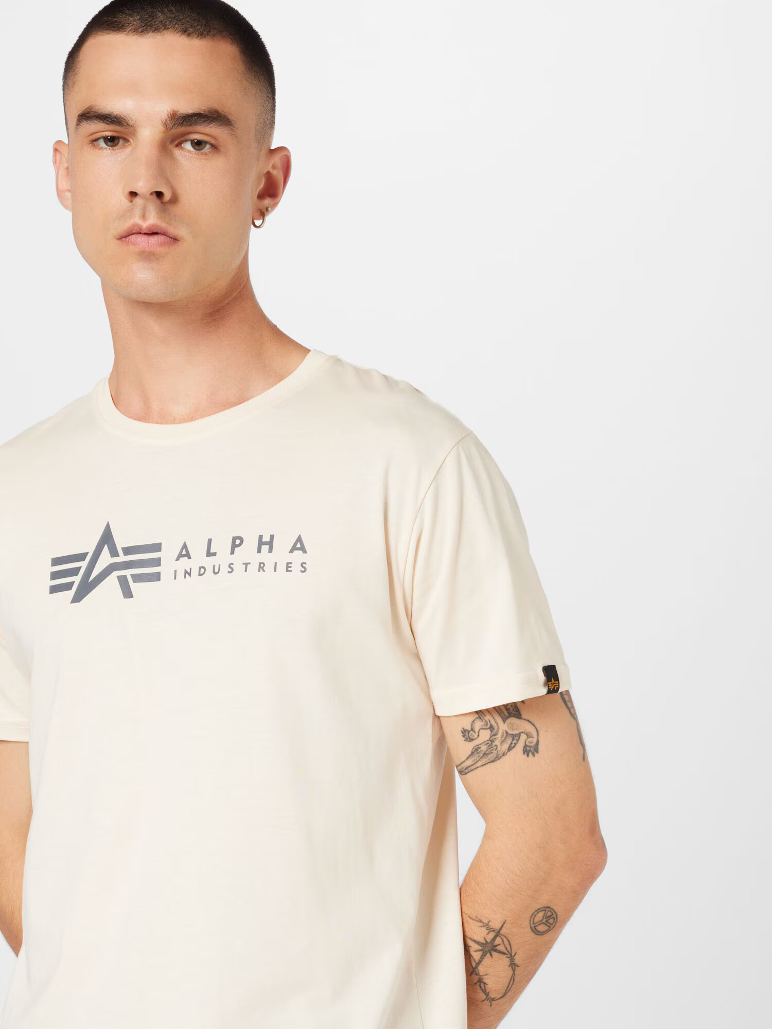 ALPHA INDUSTRIES Majica bež / temno siva - Pepit.si