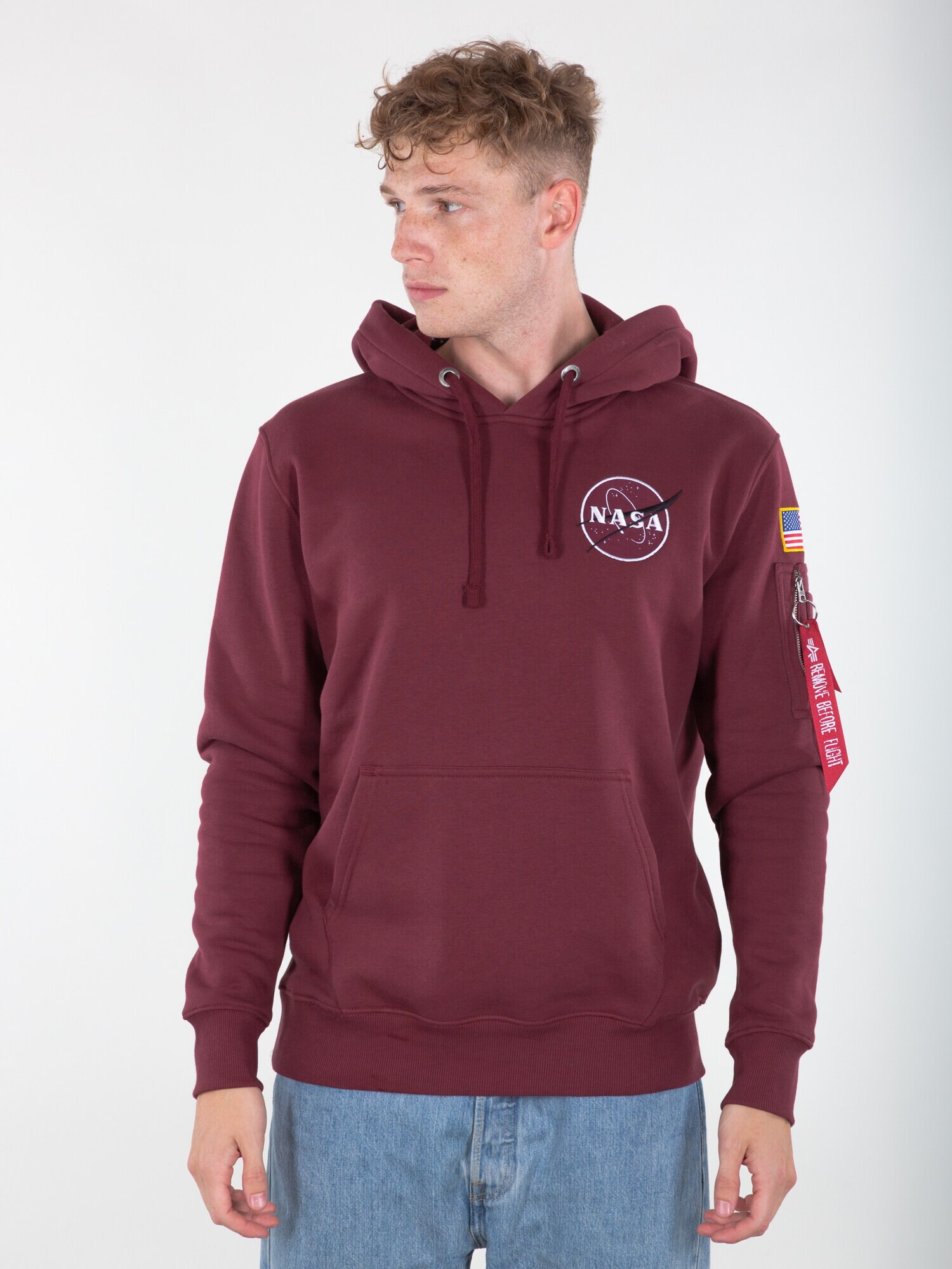 ALPHA INDUSTRIES Majica mešane barve / burgund - Pepit.si