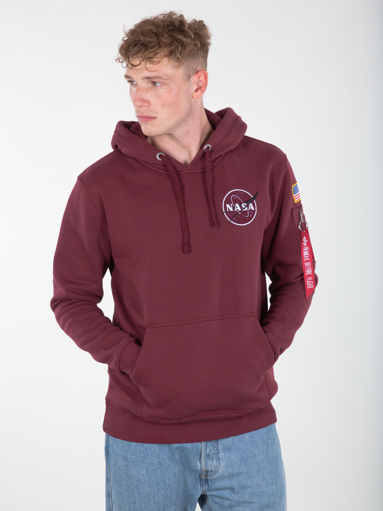 ALPHA INDUSTRIES Majica mešane barve / burgund - Pepit.si