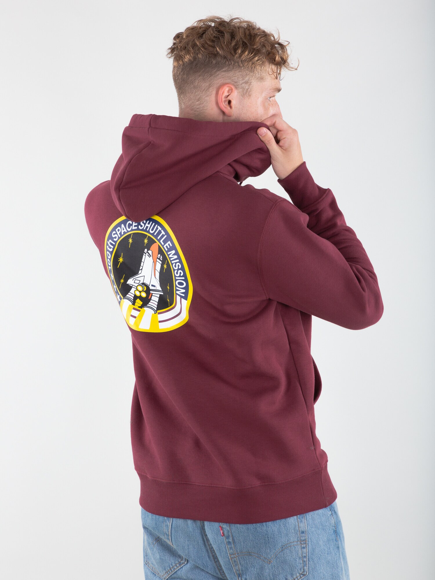 ALPHA INDUSTRIES Majica mešane barve / burgund - Pepit.si