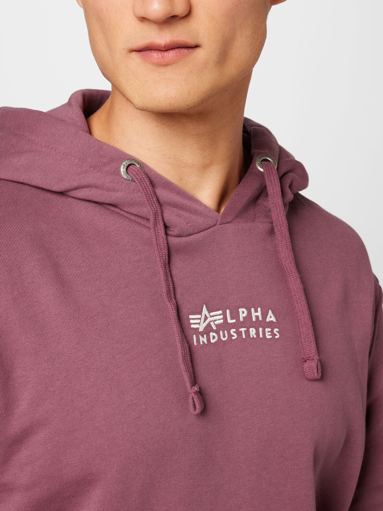 ALPHA INDUSTRIES Majica burgund / volneno bela - Pepit.si