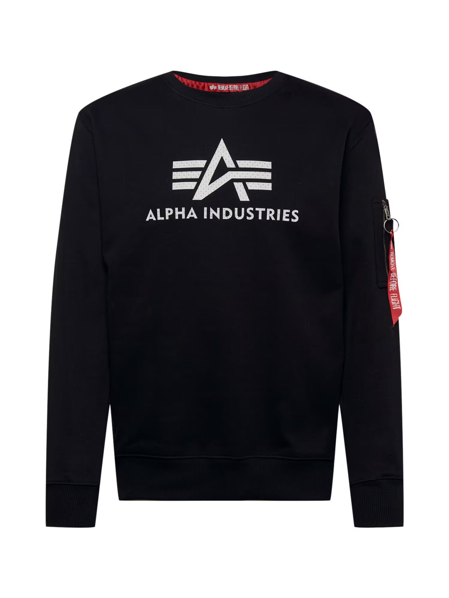 ALPHA INDUSTRIES Majica črna / bela - Pepit.si